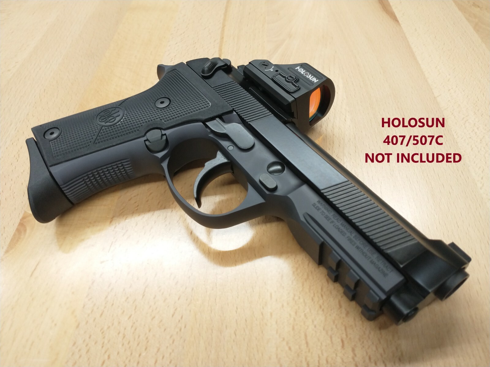 RMR HOLOSUN C RED DOT SIGHT MOUNT PLATE FOR BERETTA 92X RDO, MADE IN USA