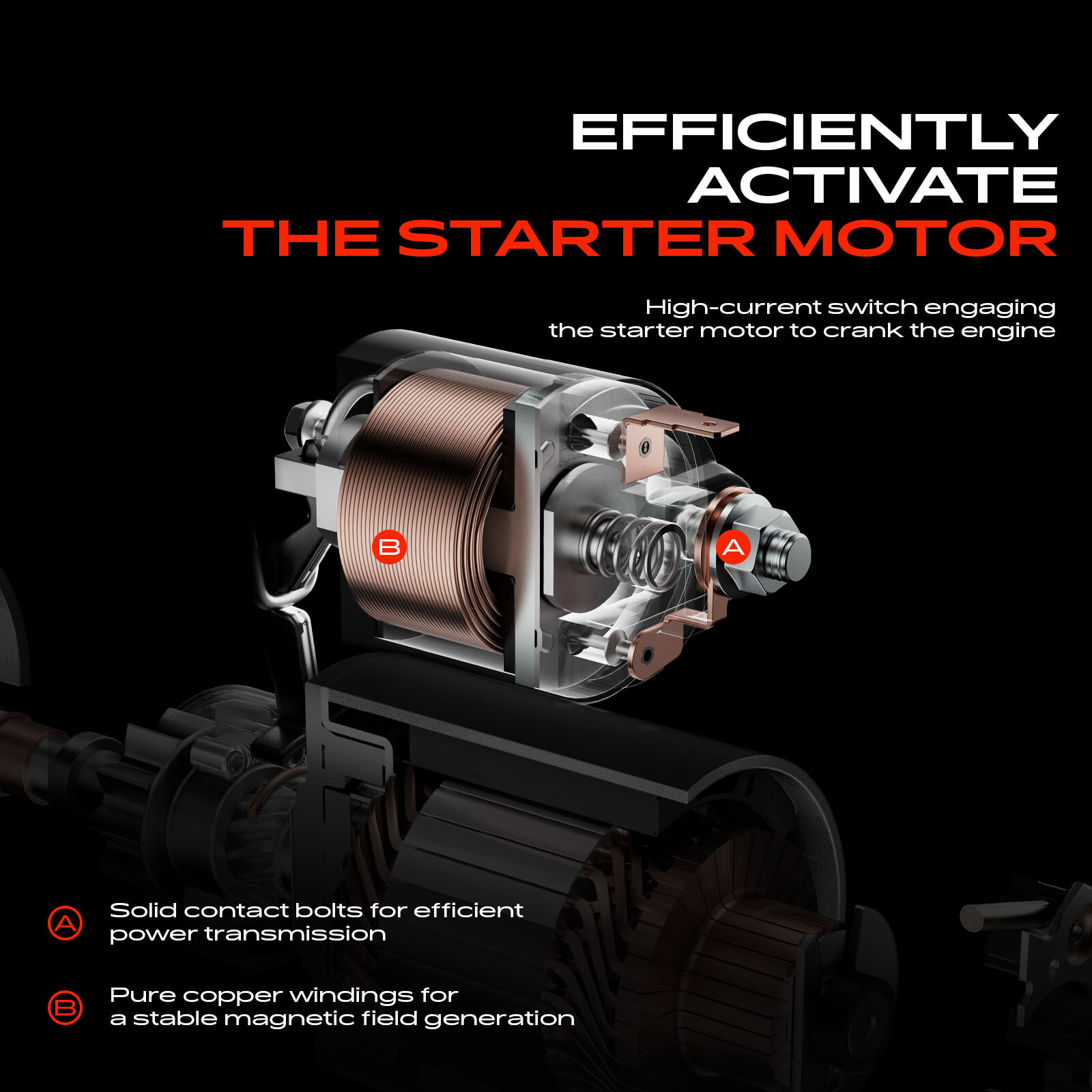 12V Starter Solenoid Switch for Volkswagen Beetle 1967-1979 Transporter 63-79