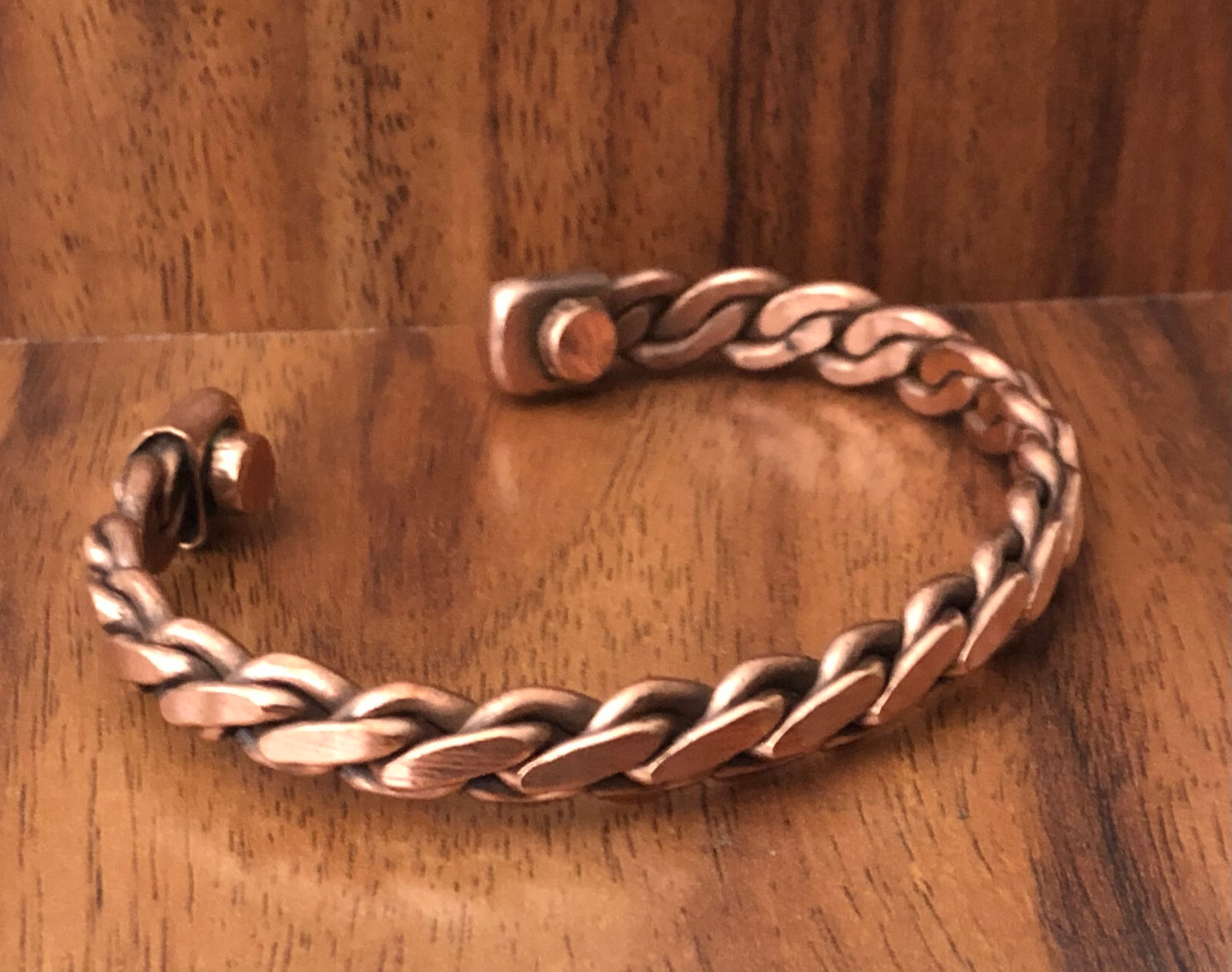 Heavy Twist Pure Copper Magnetic Bracelet Arthritis Pain Therapy Cuff Bangle