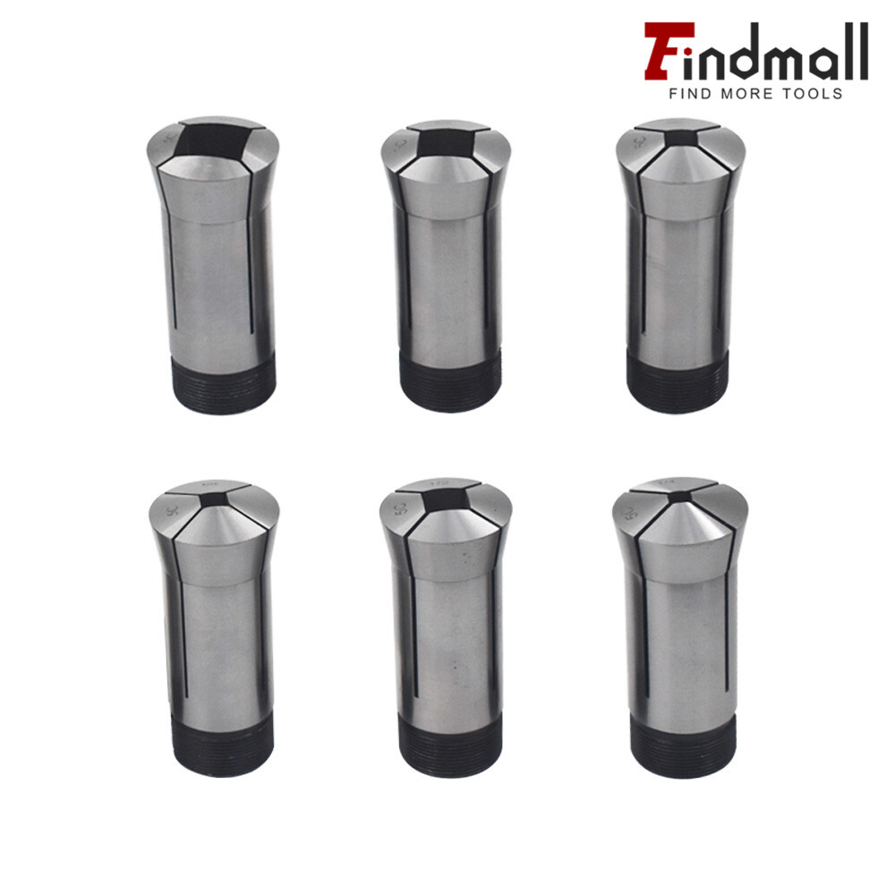 Findmall 5C Square Collet 6 PC Set 1/4",5/16",3/8",1/2",5/8",3/4"