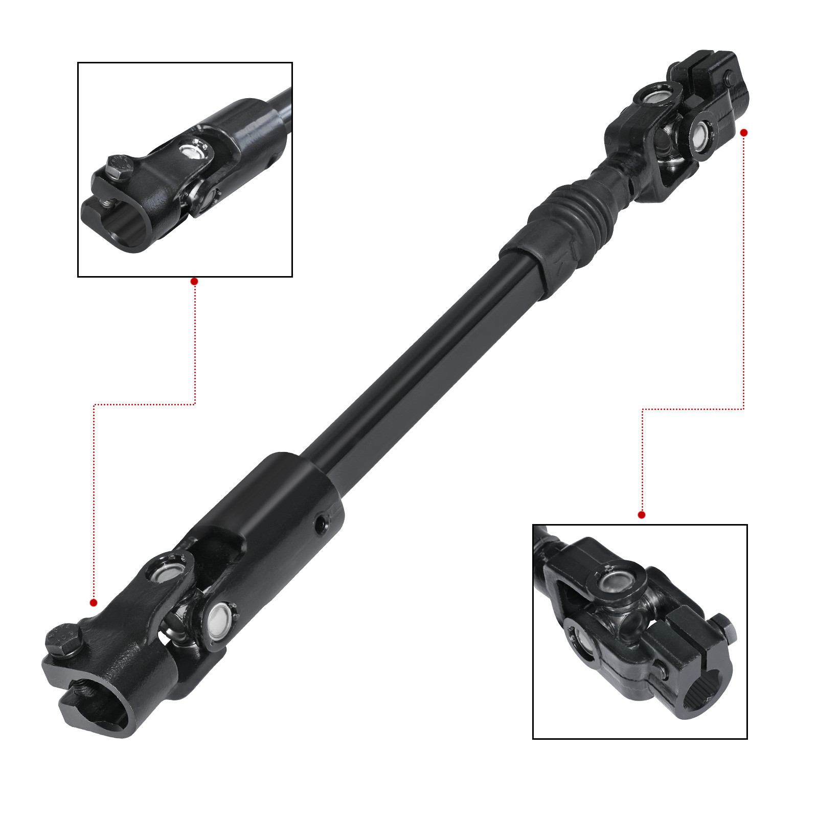 Black Power Steering Column Shaft for 1984-1994 Jeep Cherokee XJ 4713943 New