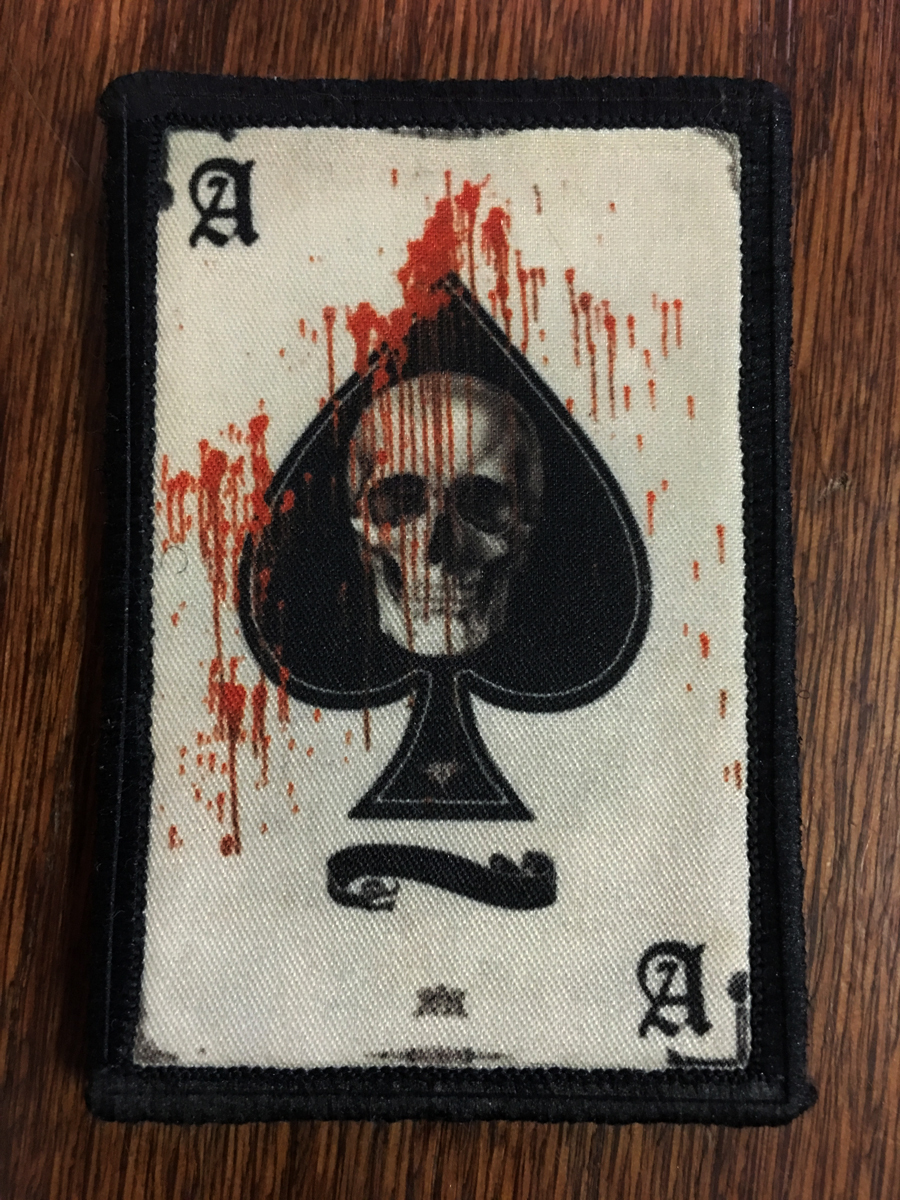 Ace of Spades Death Card Morale Patch Tactical ARMY Hook Military USA Badge Flag