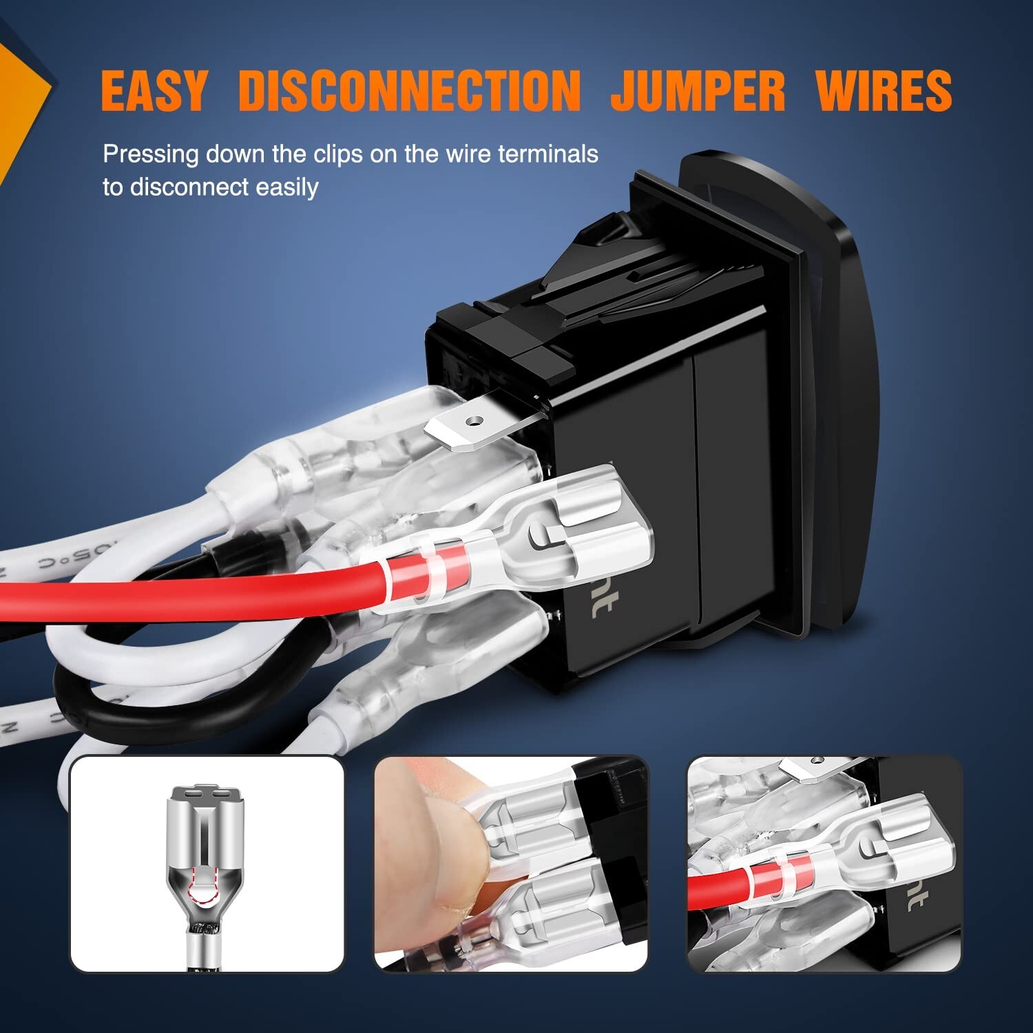 Nilight Waterproof Rocker Switch Toggle ON Off ON Switch DPDT 7Pin 12V 24V