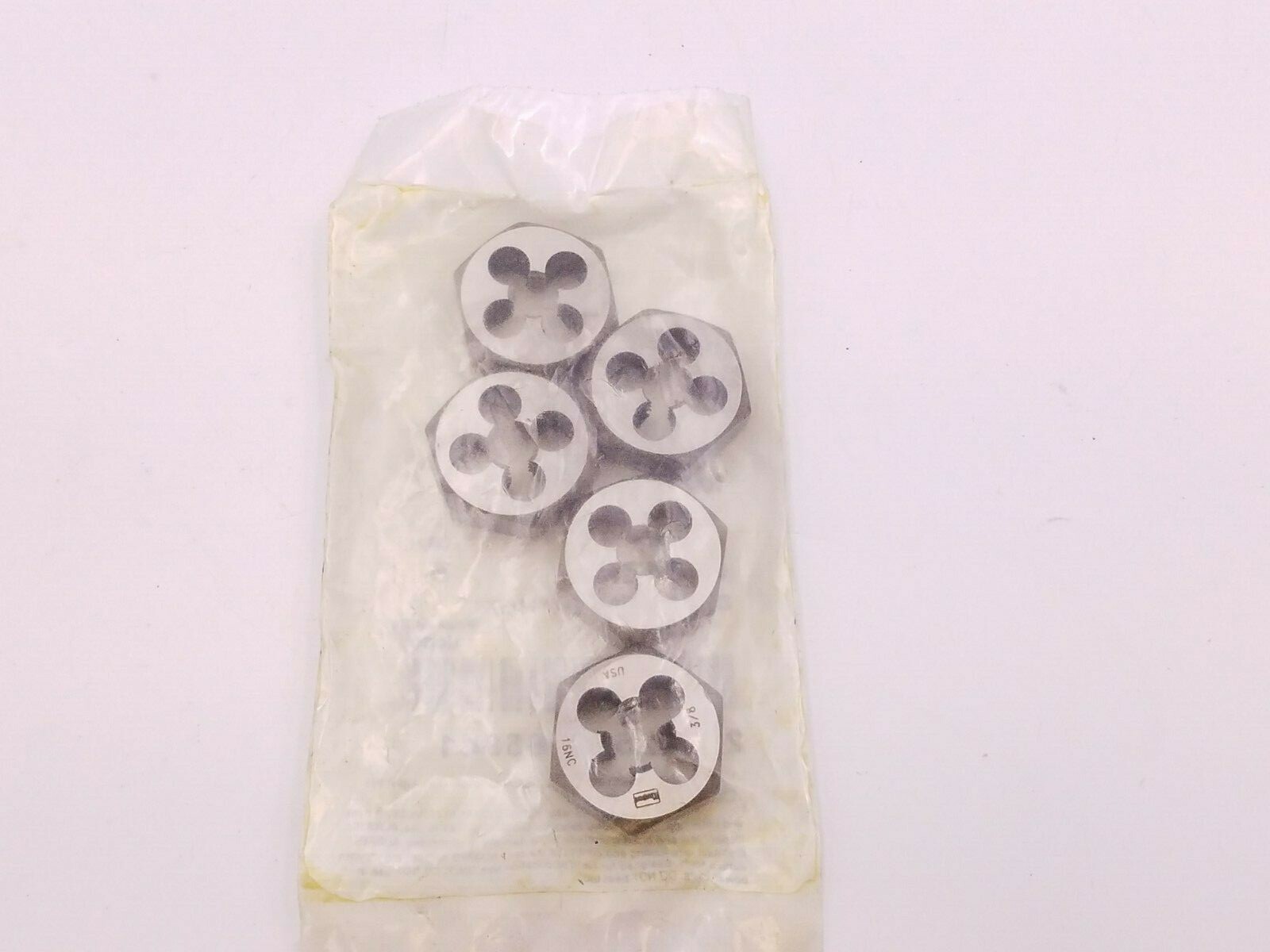 5 Pcs Irwin Hanson 6534ZR Die 3/8-1NC 1" Hex Hexagonal Fractional Die Bulk Pack