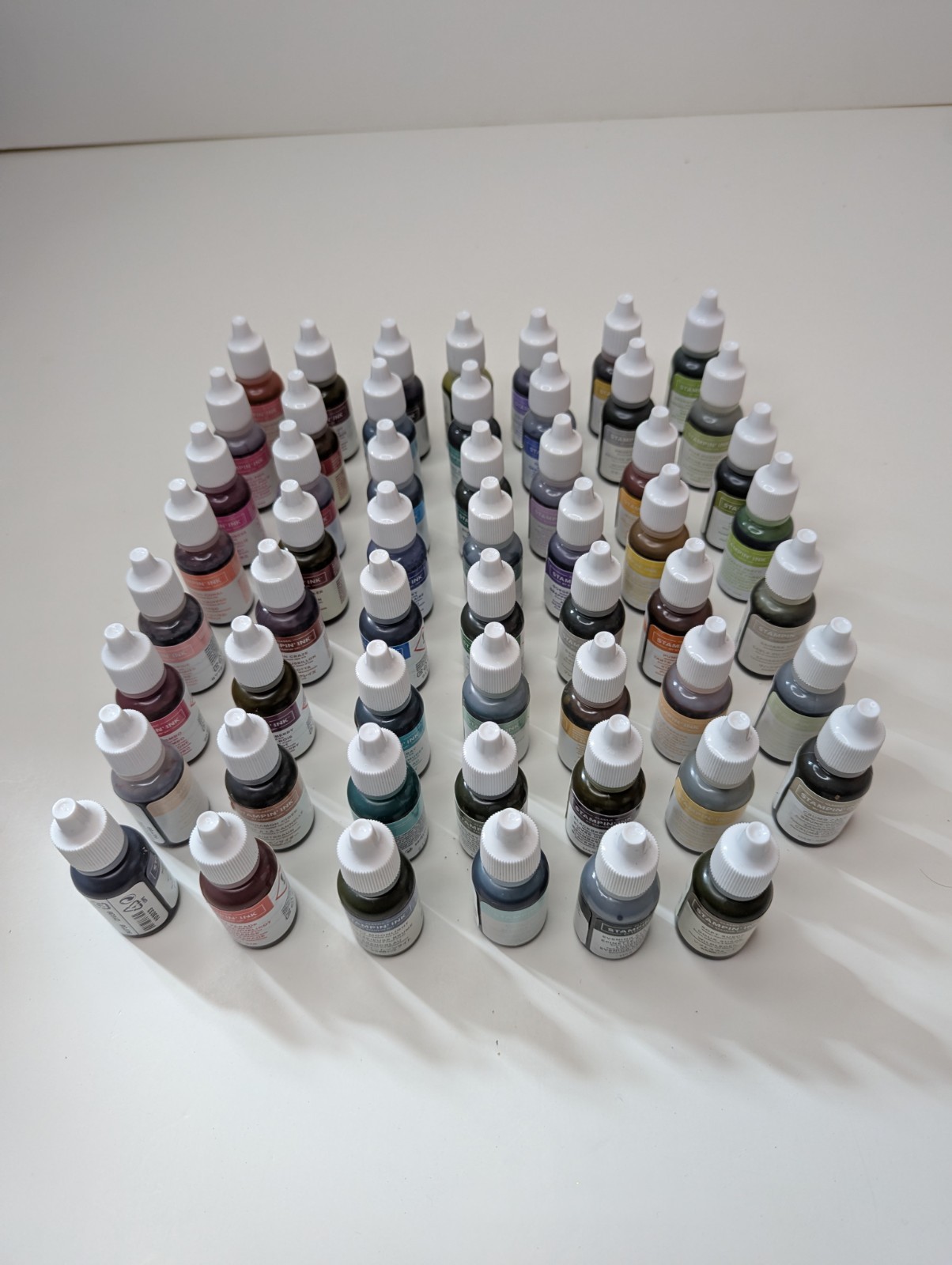 55 Bottles Stampin Up Ink Refill Lot  Colors (Retired & Current) EUC