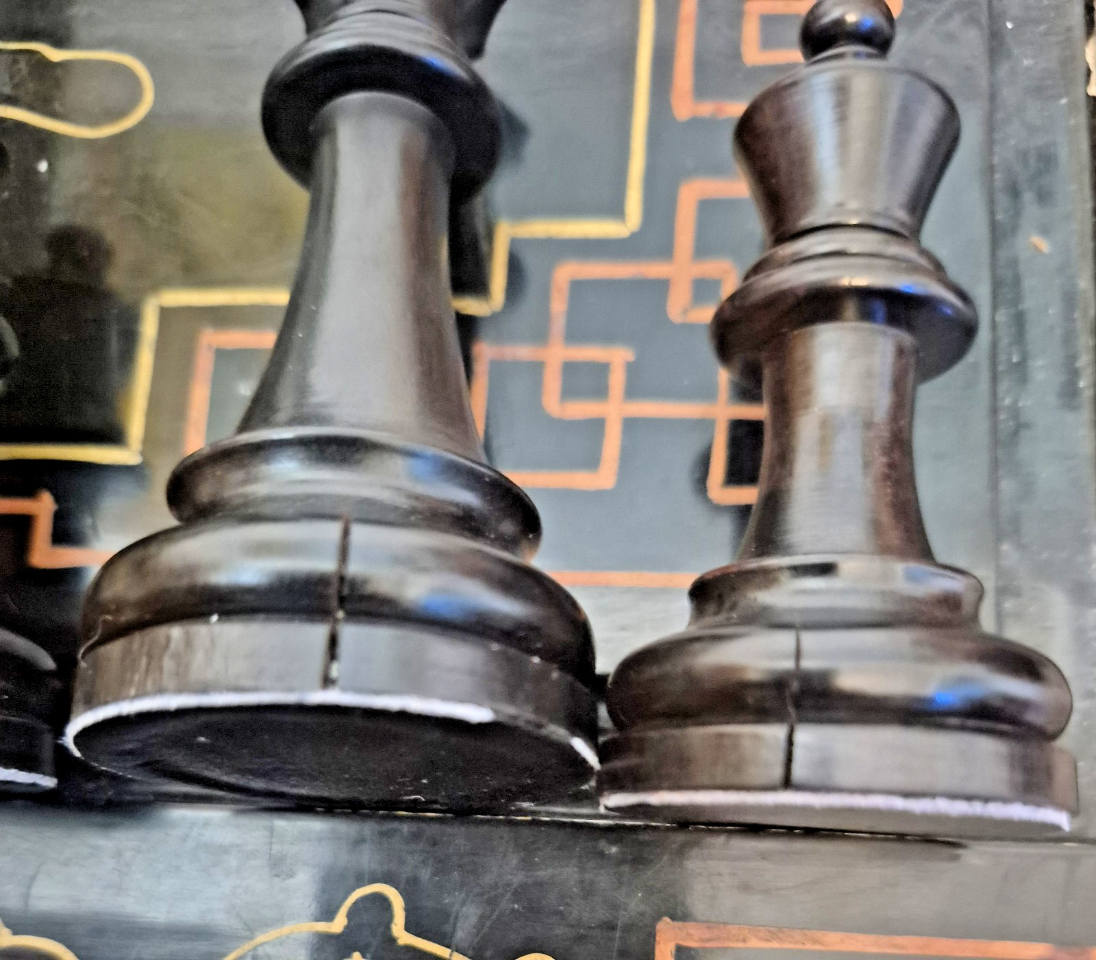 Drueke Luxury Box Wood Ebony Staunton Chess Set 4" King Players Choice? Weighted