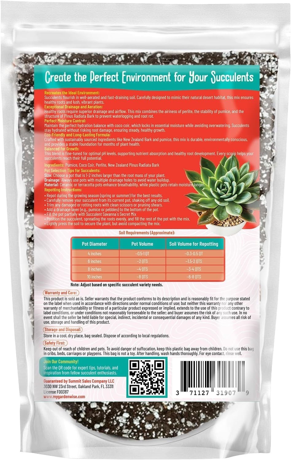 Organic Succulent Soil | Fast Draining Cactus & Aloe Potting Mix