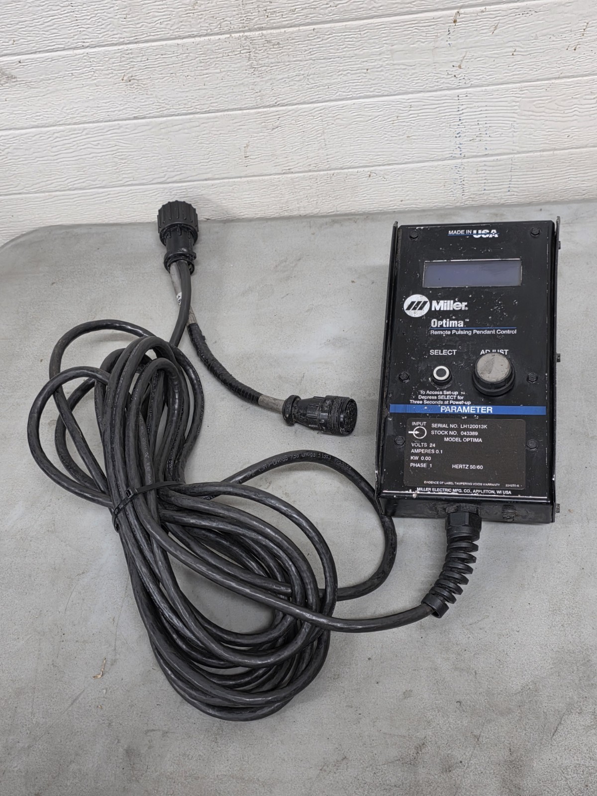 Miller Optima Welding Pendant Control 043389 #2