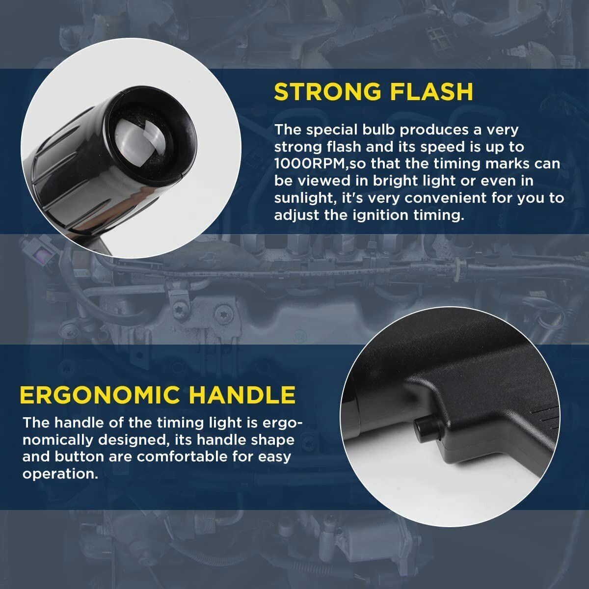 Car Motorcycle 12V Petrol Engine Ignition Inductive Timing Light Strobe Lamp Gun