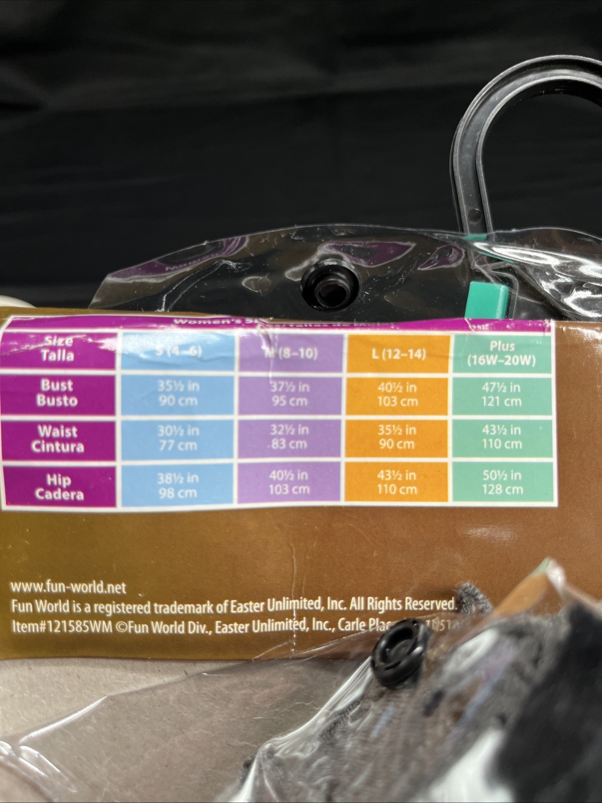 Fun World Living Dead Costume Adult Womens 16w-20w Scary Zombie B2341