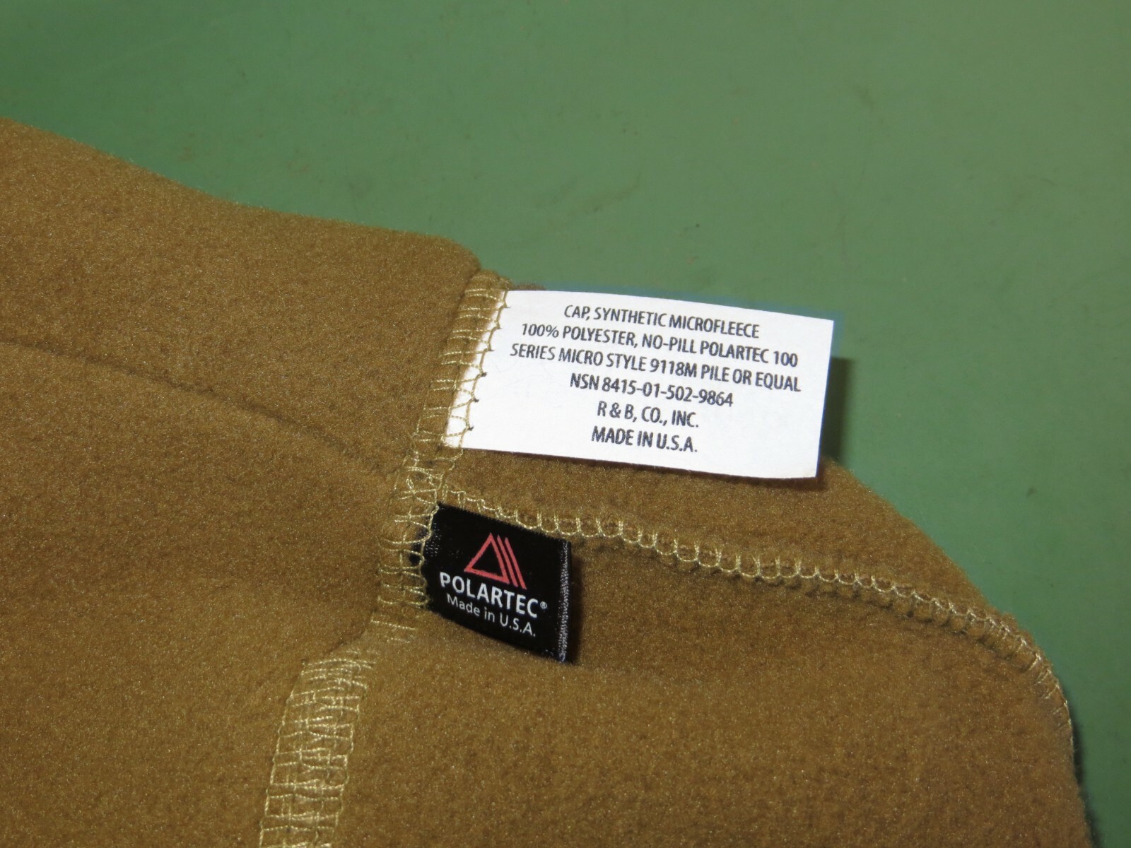 US Military Issue Coyote Polartec Micro Fleece Cold Weather Beanie Watch Cap