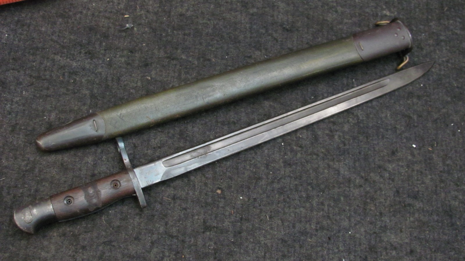 WWI US Army M1917 Enfield Rifle Bayonet w/Scabbard Remington - Trench Shotgun 1