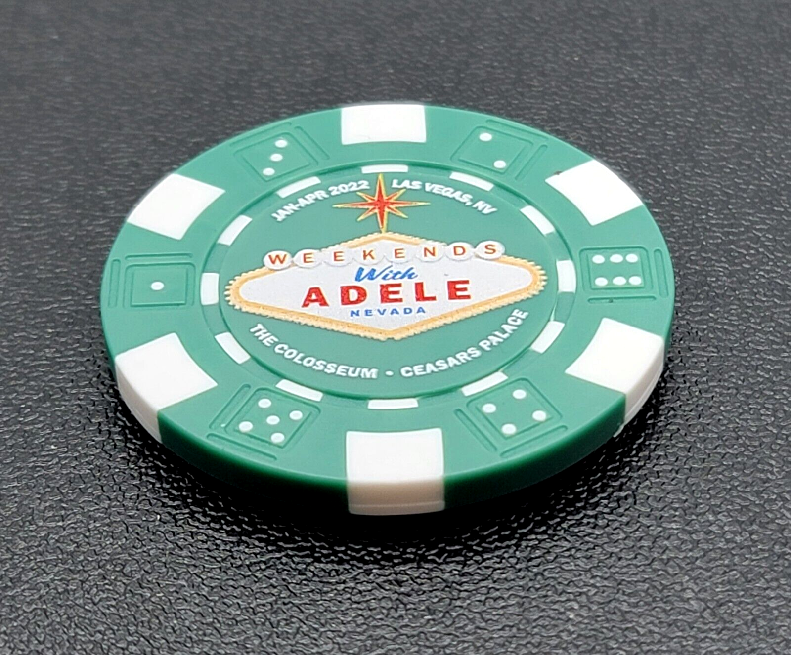 Weekends with Adele Poker Chip Magnet Caesars Palace Las Vegas Colosseum Token