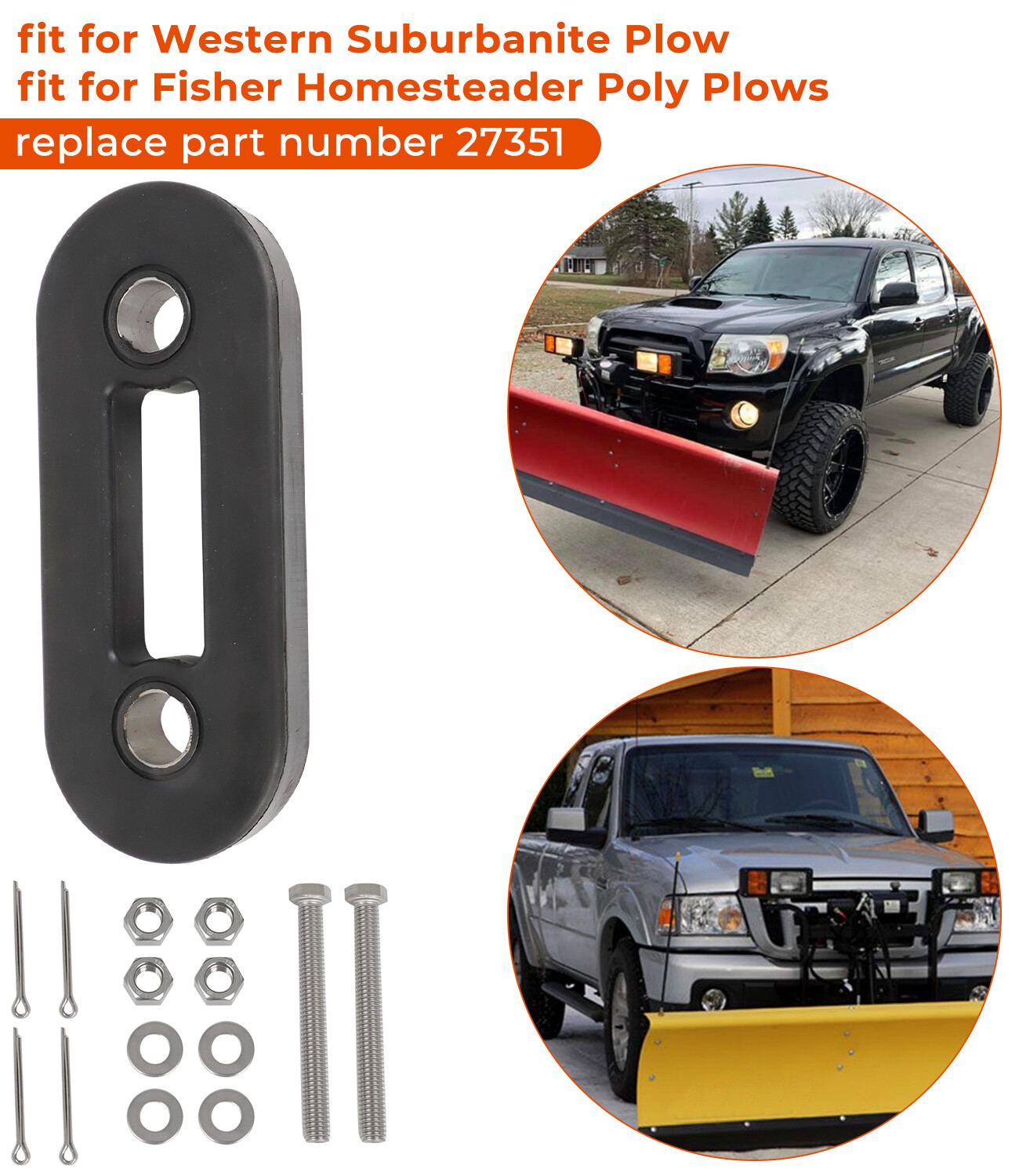 3 PCS For Western Fisher Elastomeric Trip Spring Suburbanite Homesteader Plow US