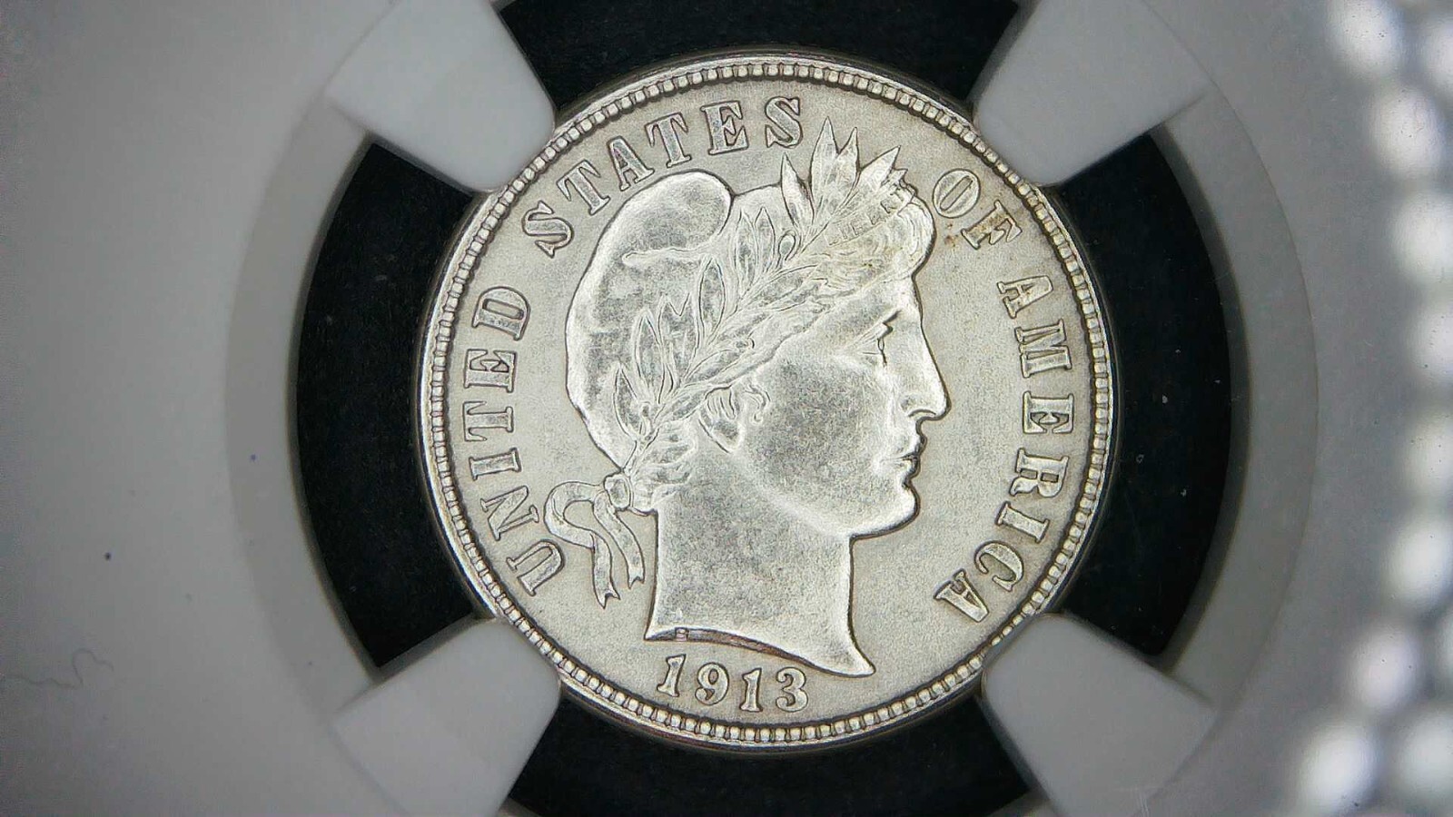 1913-P Barber Dime **NGC UNC Details** "UNC. Details" Nice Coin ((Cleaned))