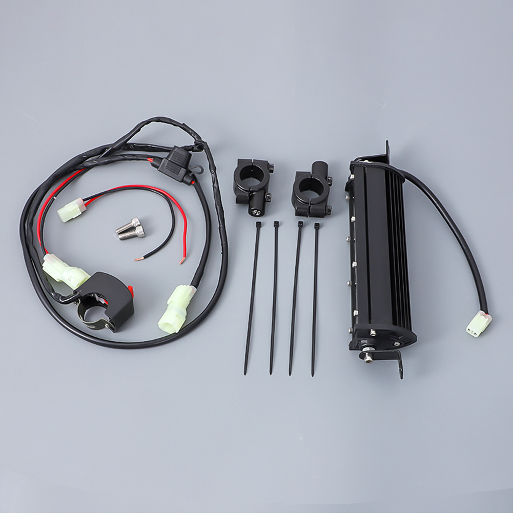 Led Headlight Light Bar Lighting Kit Driving Lamp For 7/8” Handlebars Dirt Bike