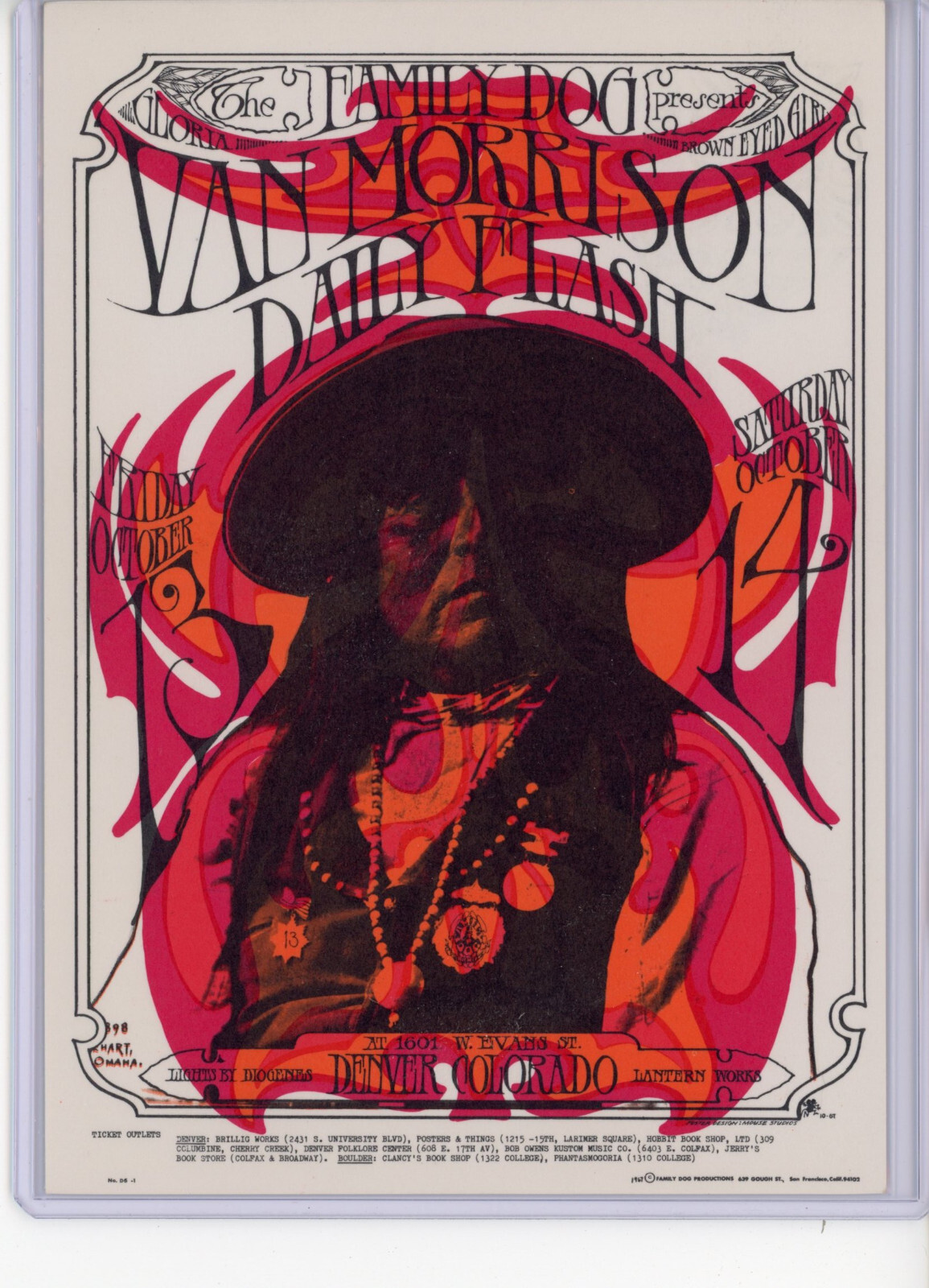 Van Morrison, Denver, 10/167, Family Dog FDD-6, Mouse Kelley, Frank Rinehart