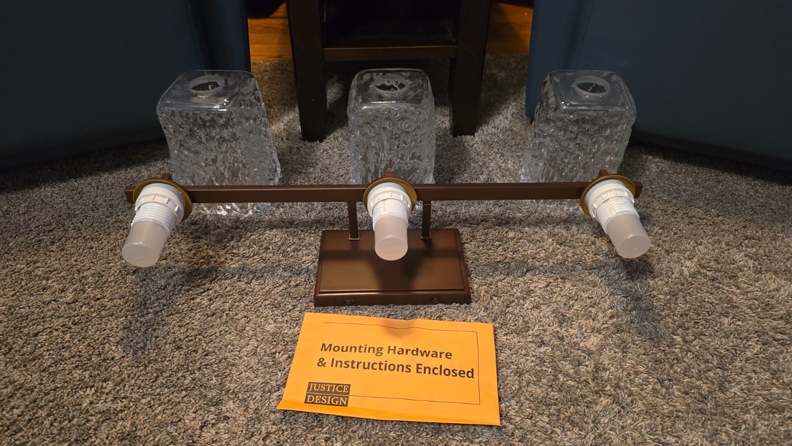 Justice Design Veneto Luce Era 25" 3-Light LED Bath Vanity Light Open Box