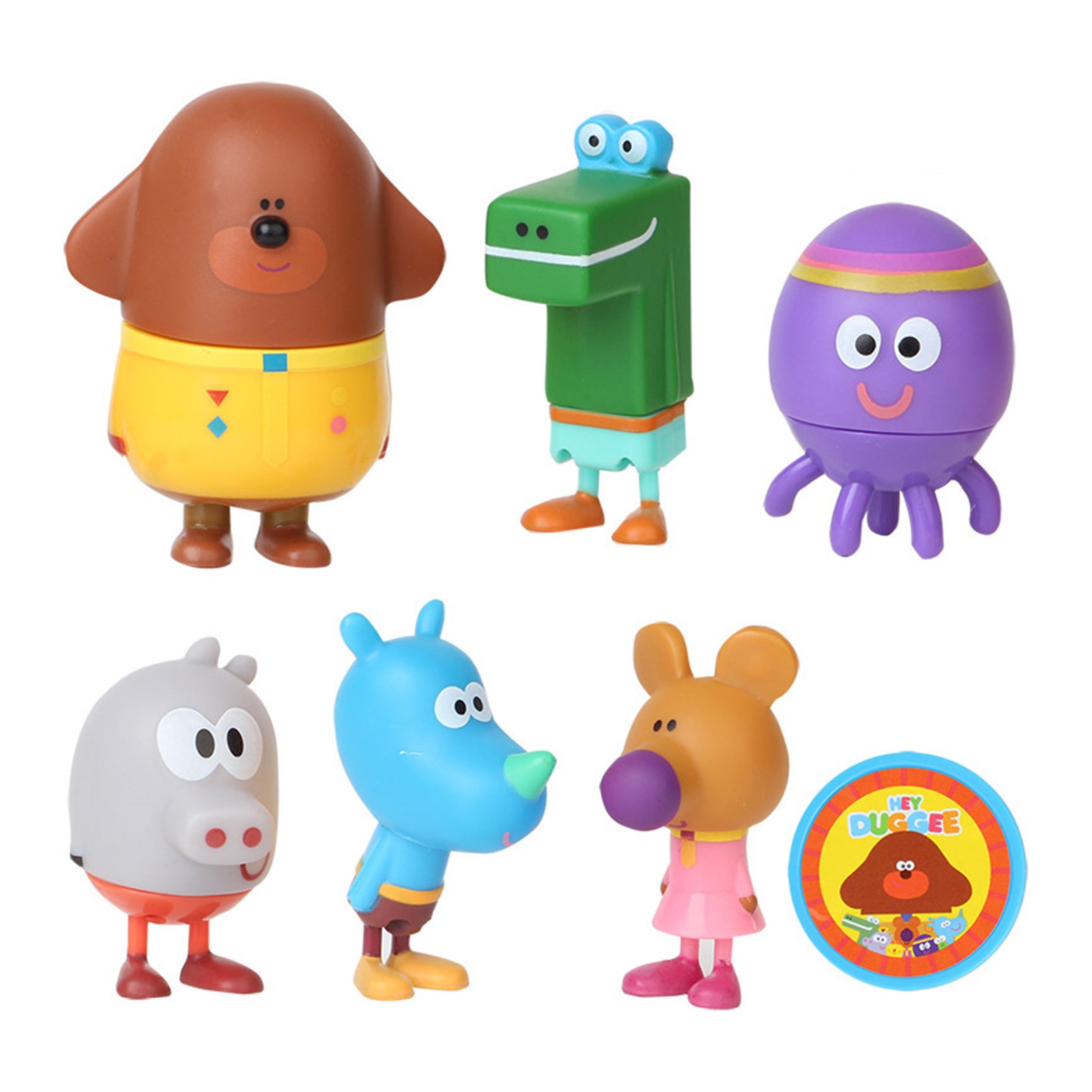 6X Hey Duggee Crocodile Happy Squirrel Octopus Betty Topper Action Figures Toys-