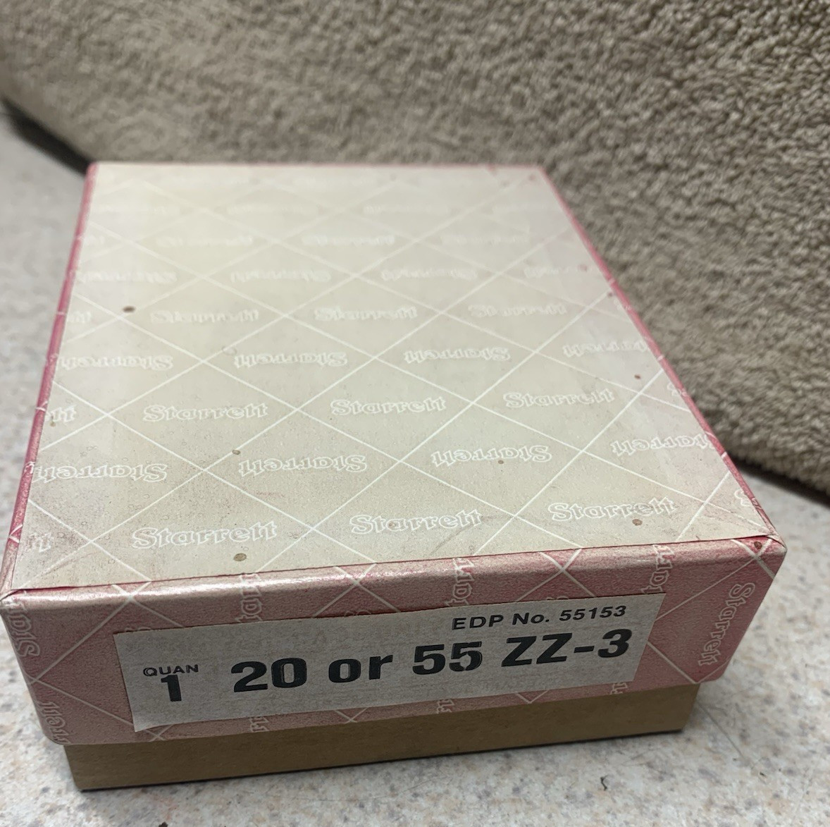 Machinist Tool Starrett New Wood Case for 3" Square Case Only