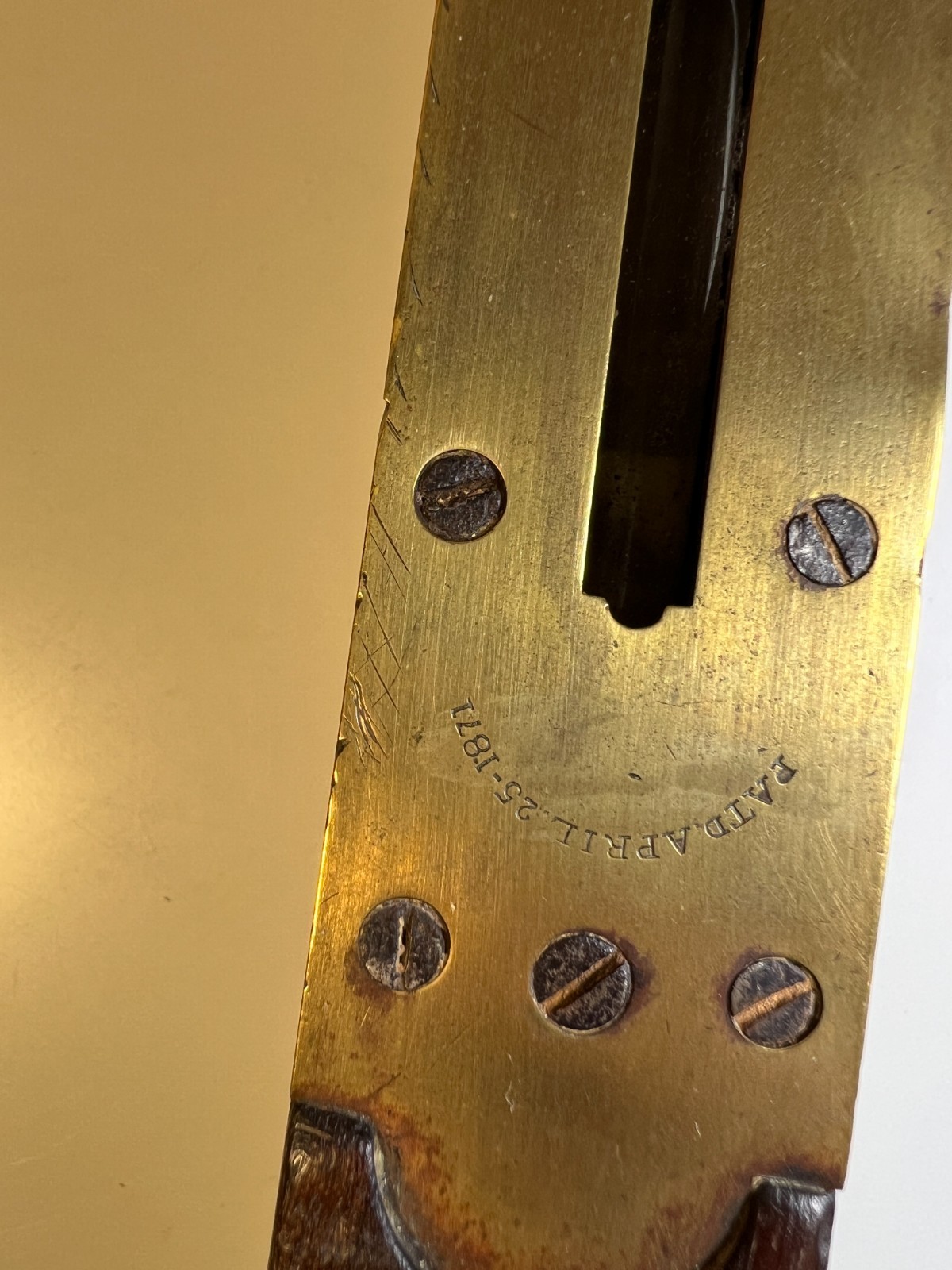 Rare Early Disston & Morss Precision Spirit Level Patent April 25, 1871 28" L