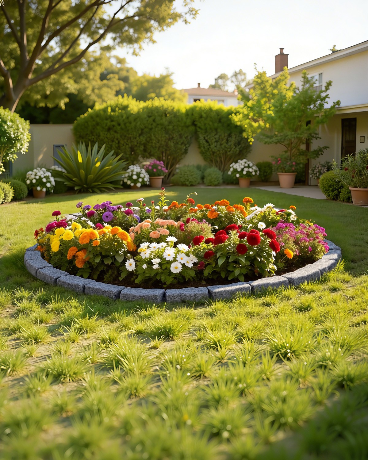 VEVOR Fake Stone Landscape Edging 46.2 x 2.2 in Garden Lawn Edging Border