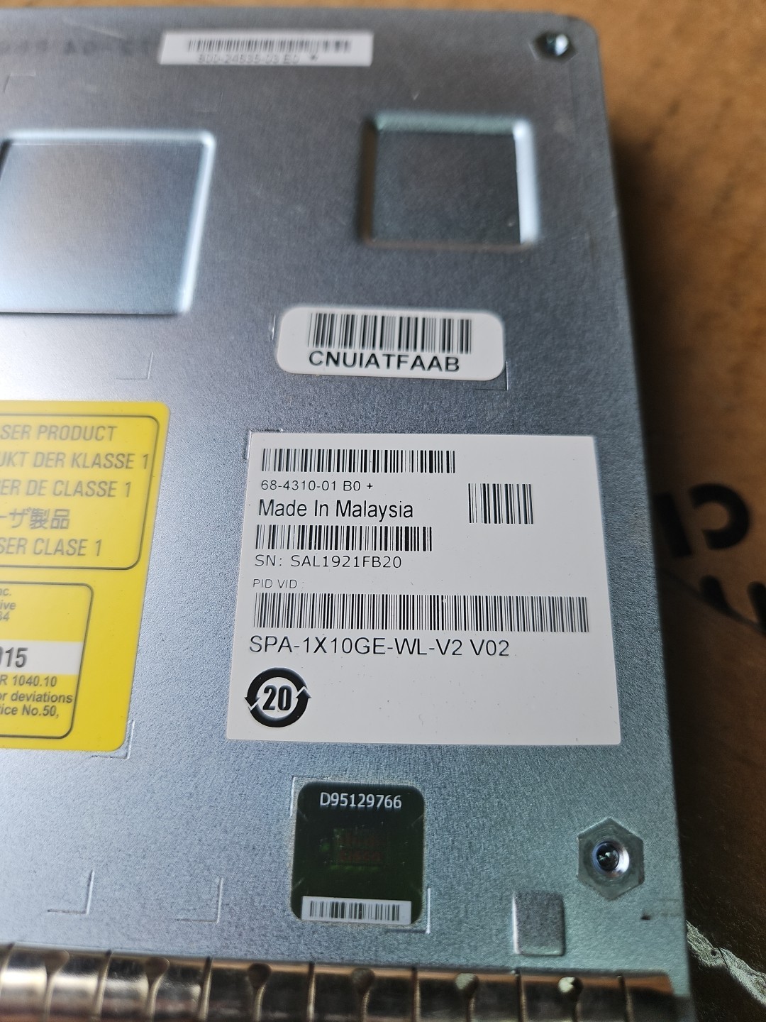 CISCO SPA-1X10GE-L-V2 1-Port 10 Gigabit Ethernet Shared Port Adapter