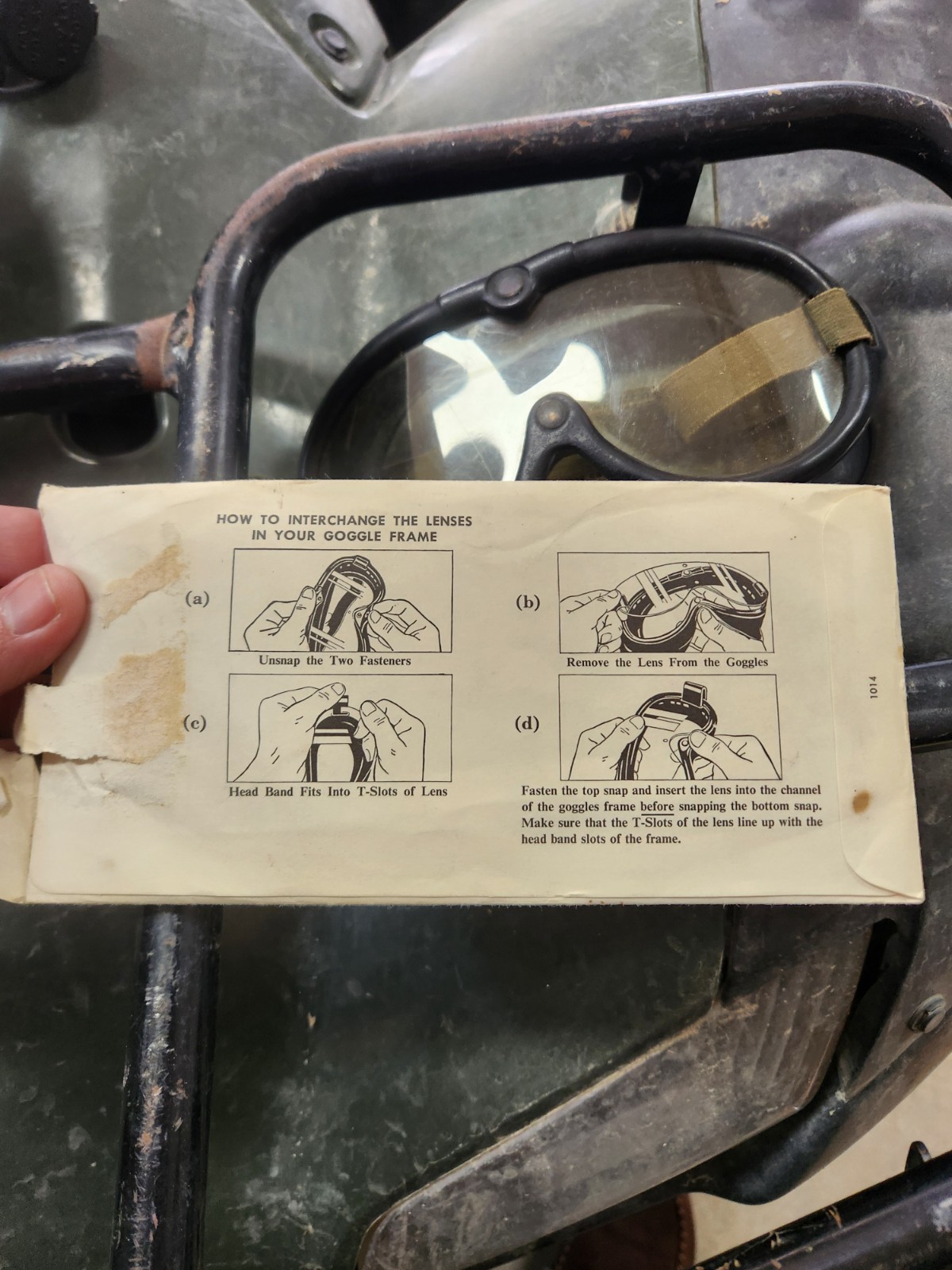 US Army M-1944 Goggles in Original Box w/Spare Len American Optical Company