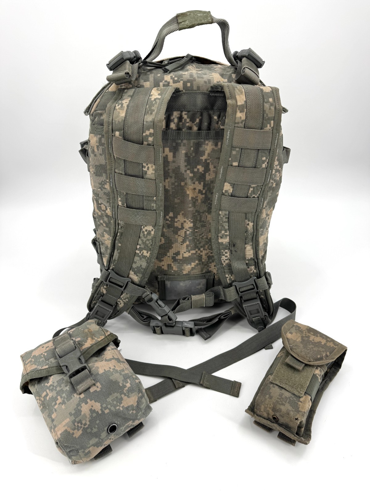 US Military MOLLE ACU 3 Day Assault Pack Backpack w/ IFAK and Double Mag Pouch