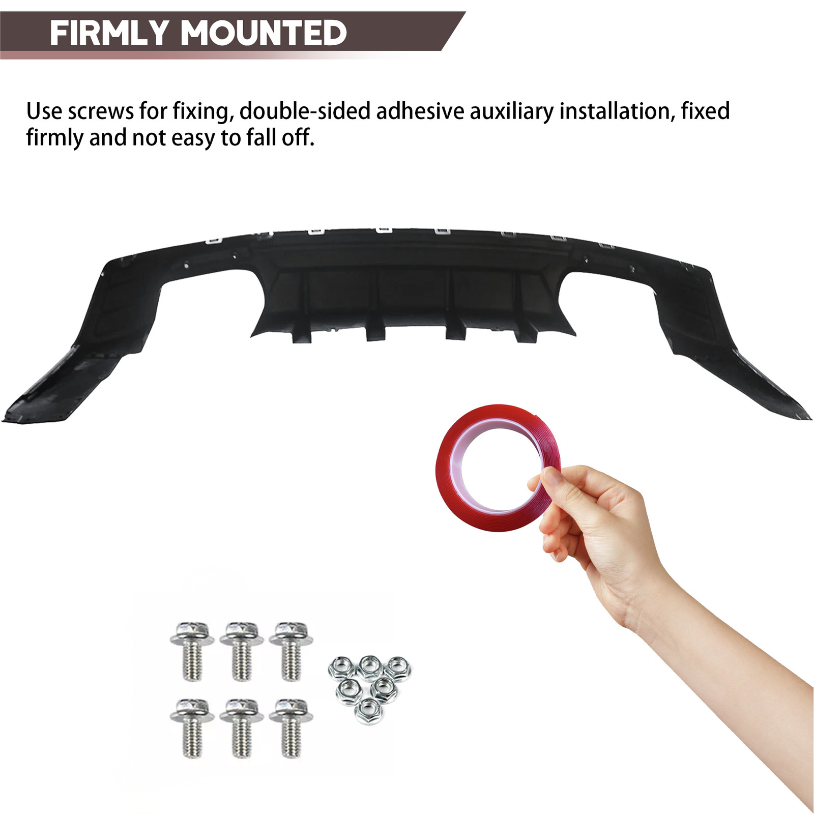 Carbon Fiber Rear Bumper Lip Diffuser Spoiler For Chevy Camaro SS LT LS 2016-24