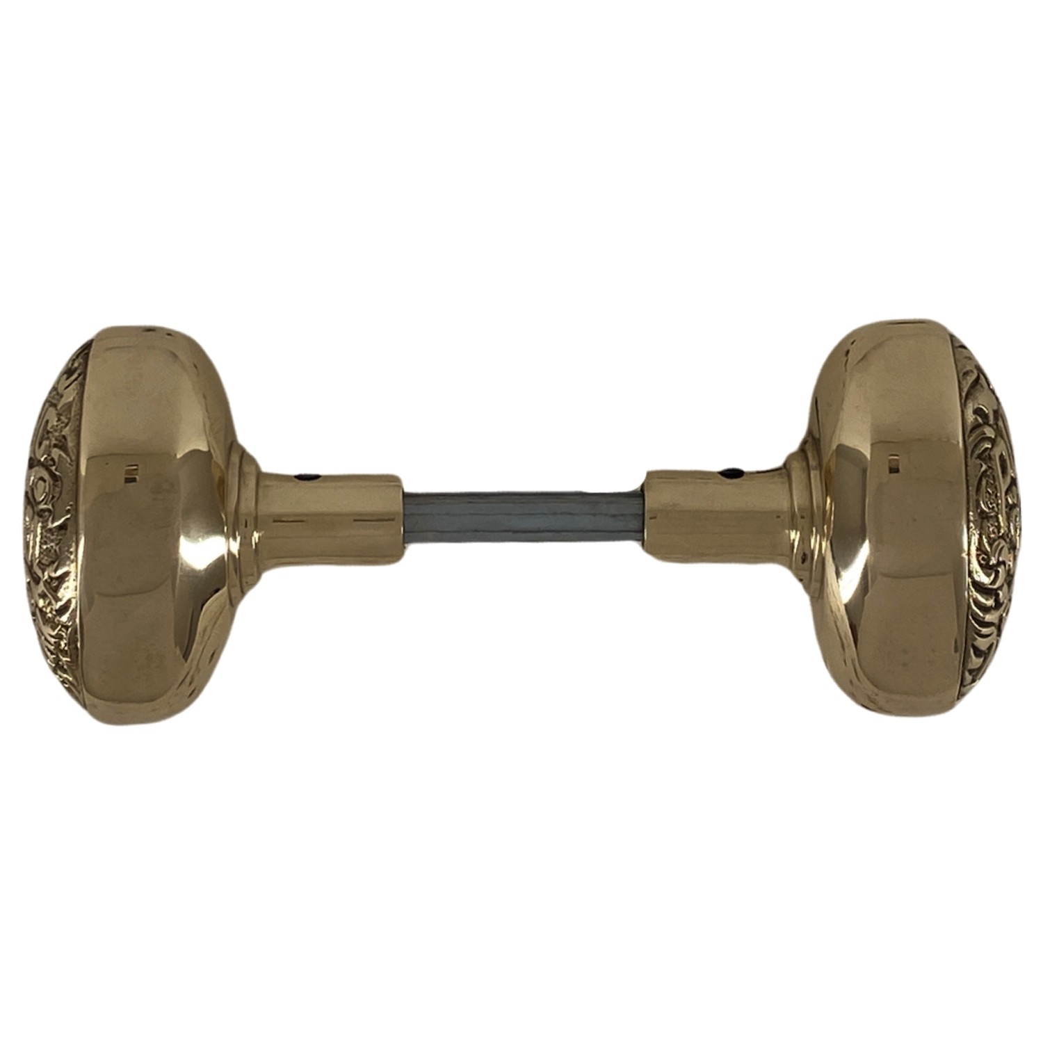 Solid Brass Pair of New York City Public School Door Knobs
