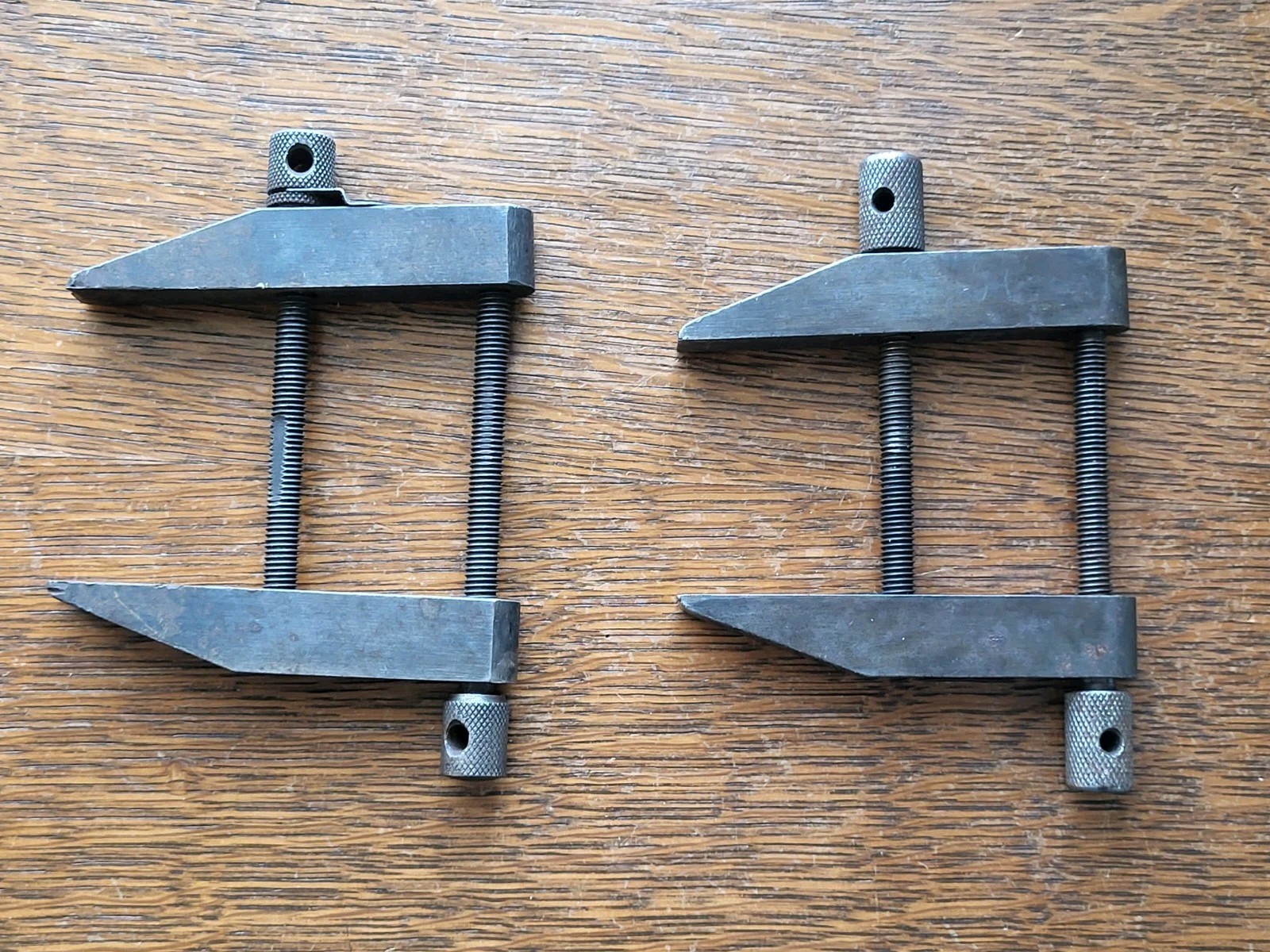 (2) Vintage L. S. Starrett No. 161-D Parallel Clamps 4" Machinist Tools USA