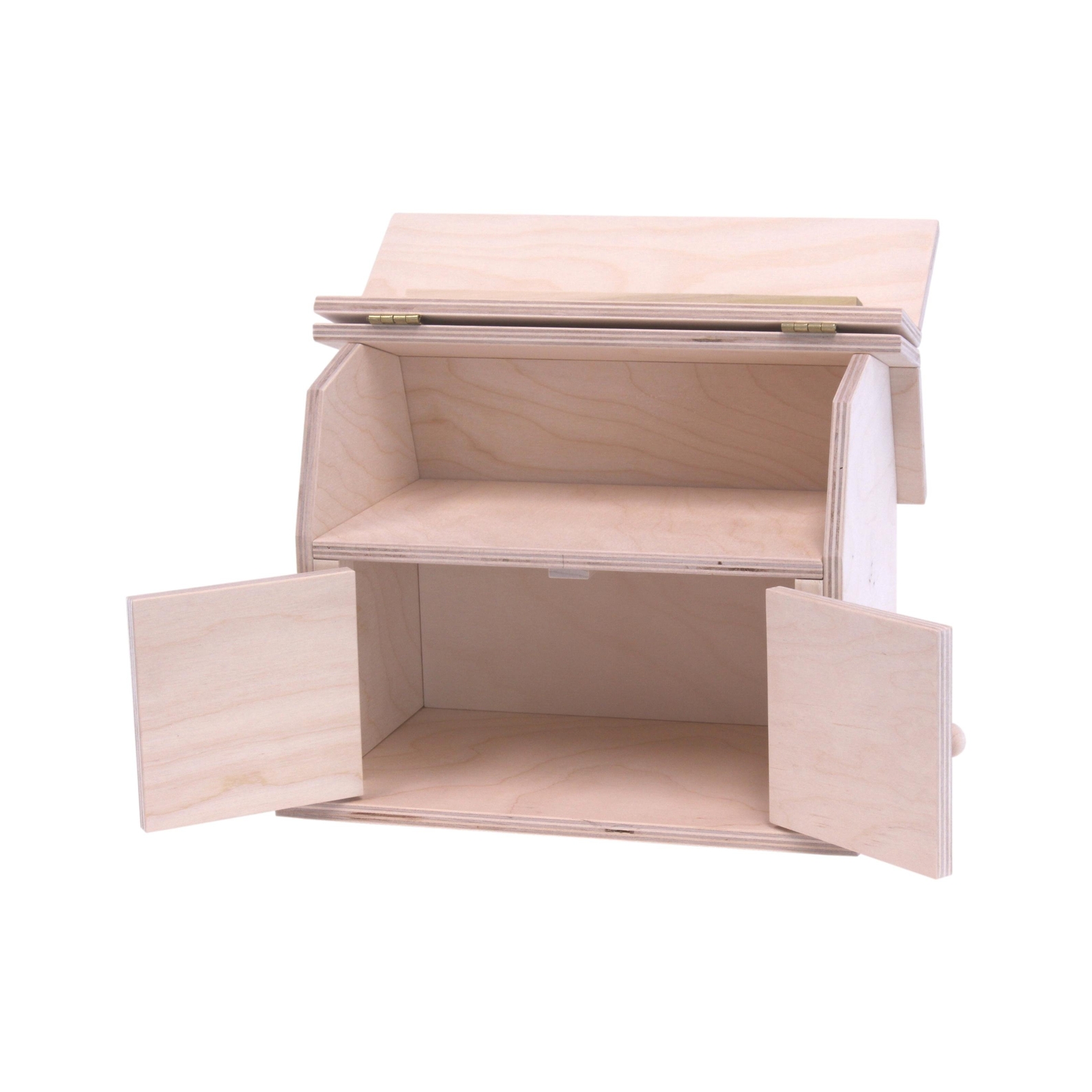 AmishToyBox.com Mini Wooden Barn Toy, Hip Roof Barn Design