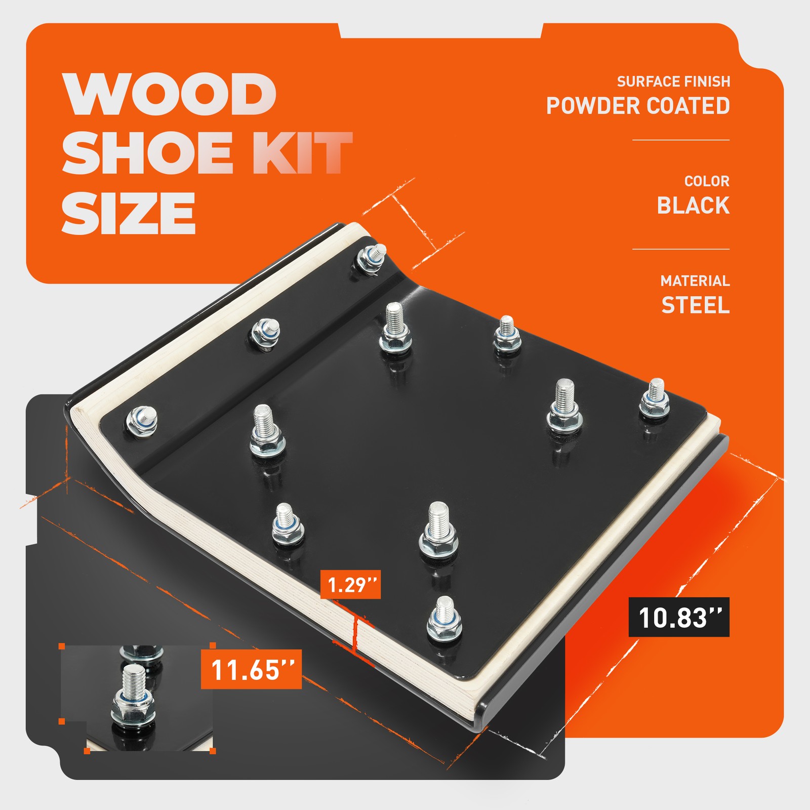 Wood Shoe Kit For Multiquip Mikasa MTX70 MTX80 MTX90 Jumping Jack Tamper Rammers