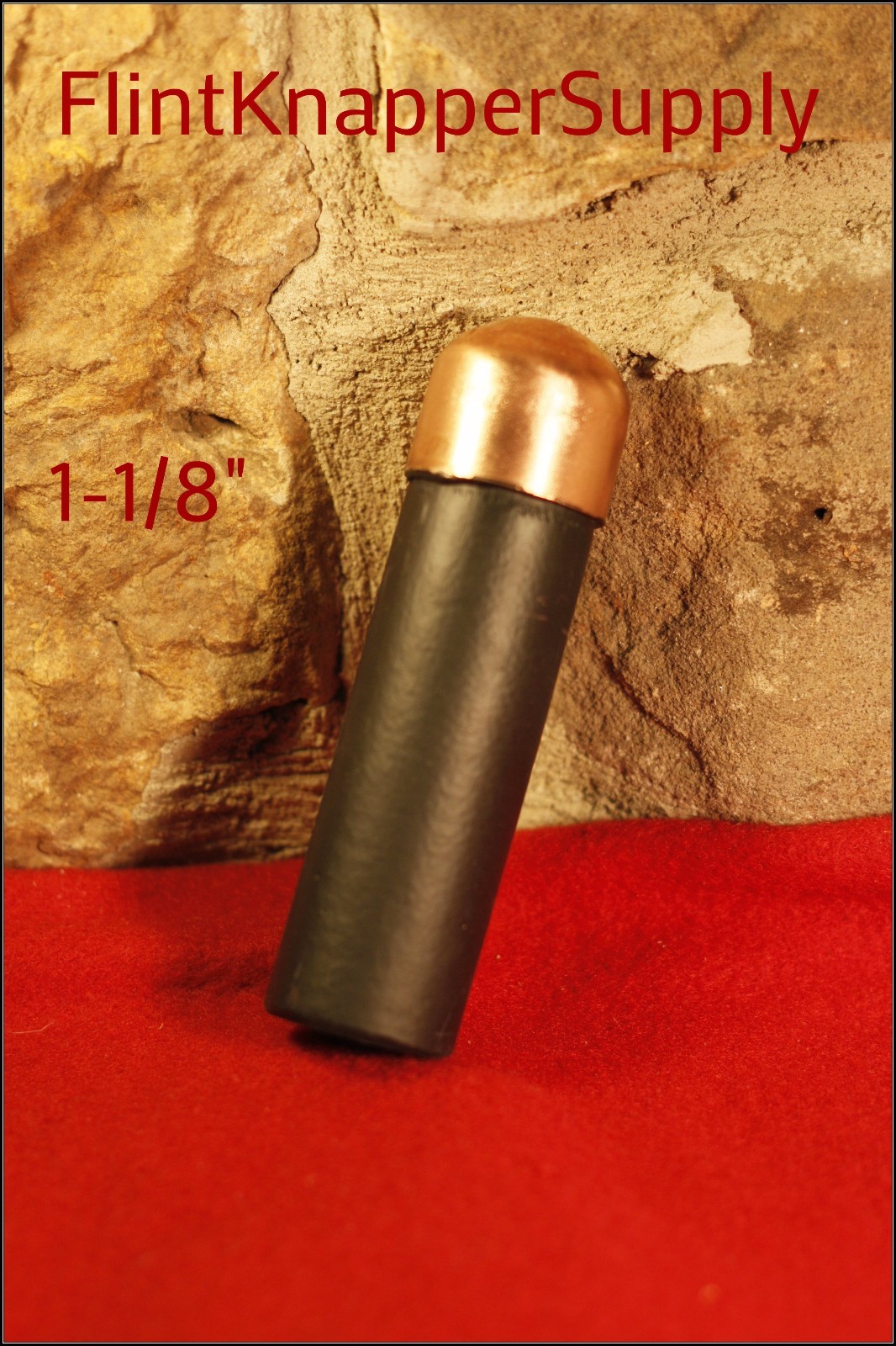 5 Piece Lead Filled Bopper Set - Copper Billets, Flint knapping tools, arrowhead