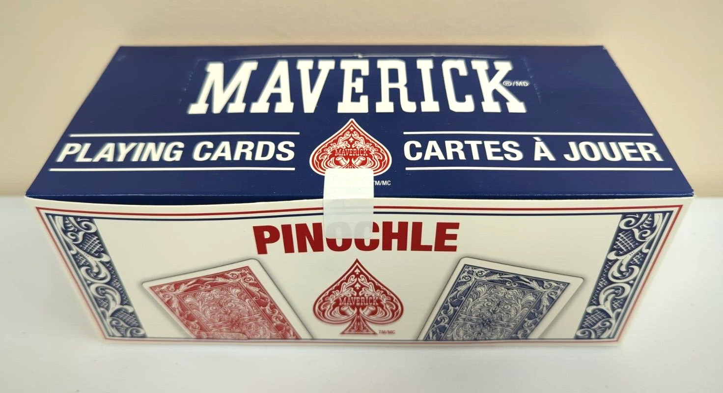 12 Maverick Pinochle Decks (Red & Blue) by US Playing Card Company New Sealed