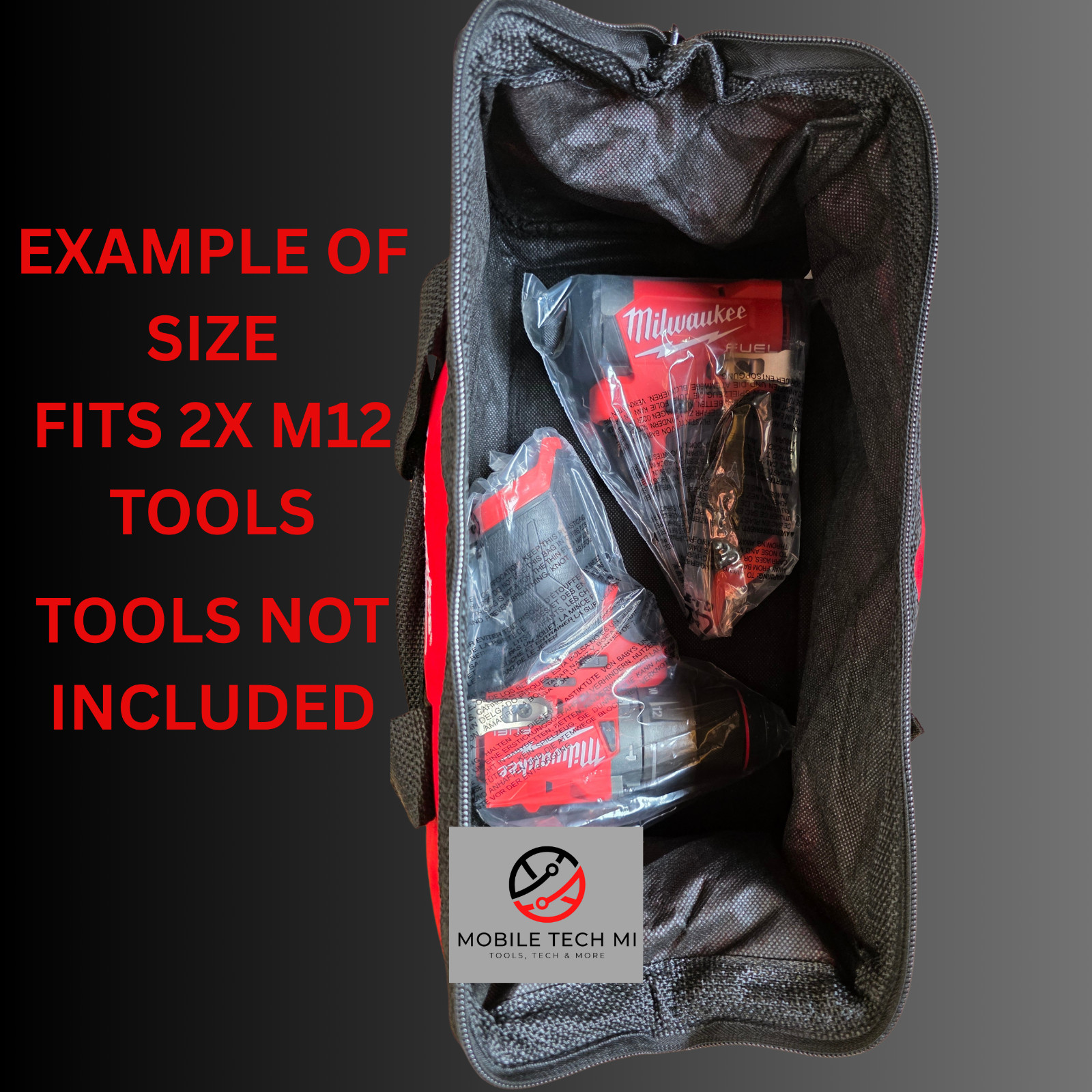 NEW Milwaukee M12 13" x 7" x 5" Contractor Subcompact Tool Bag Canvas Case 12V