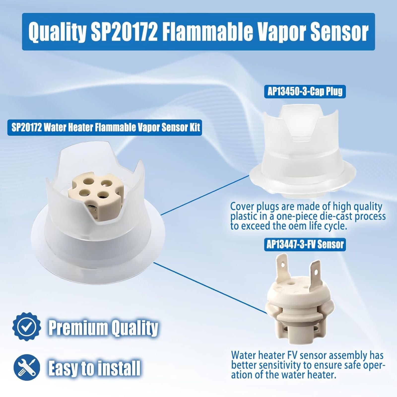 Water Heater Flammable Vapor FV Sensor Kit SP20172 For Richmond For Rheem