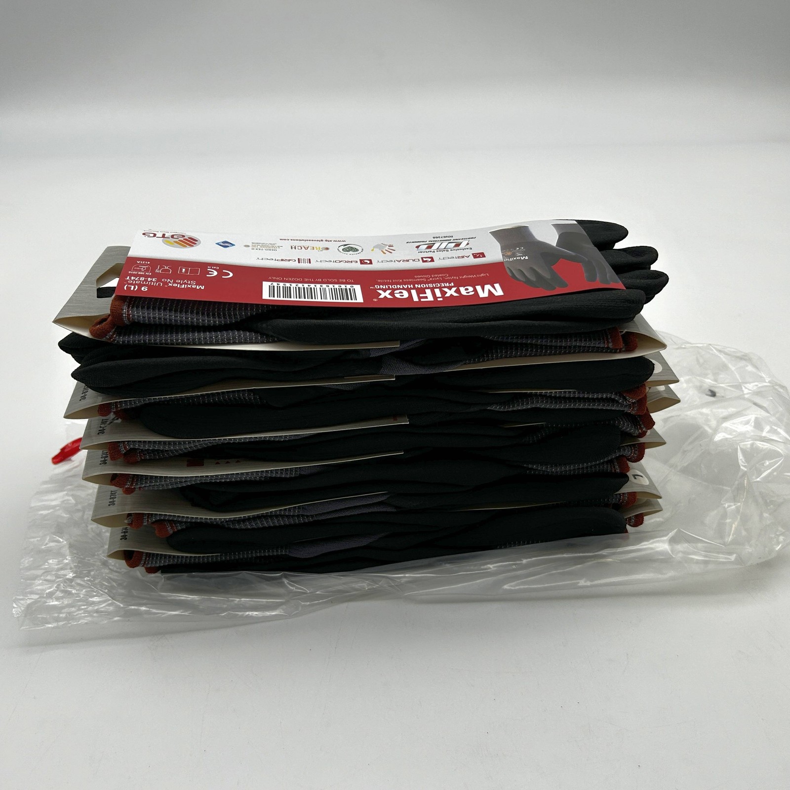 MaxiFlex Ultimate 34-874T Cut Resistant Gloves 9 Large Lightweight Nitrile 12prs