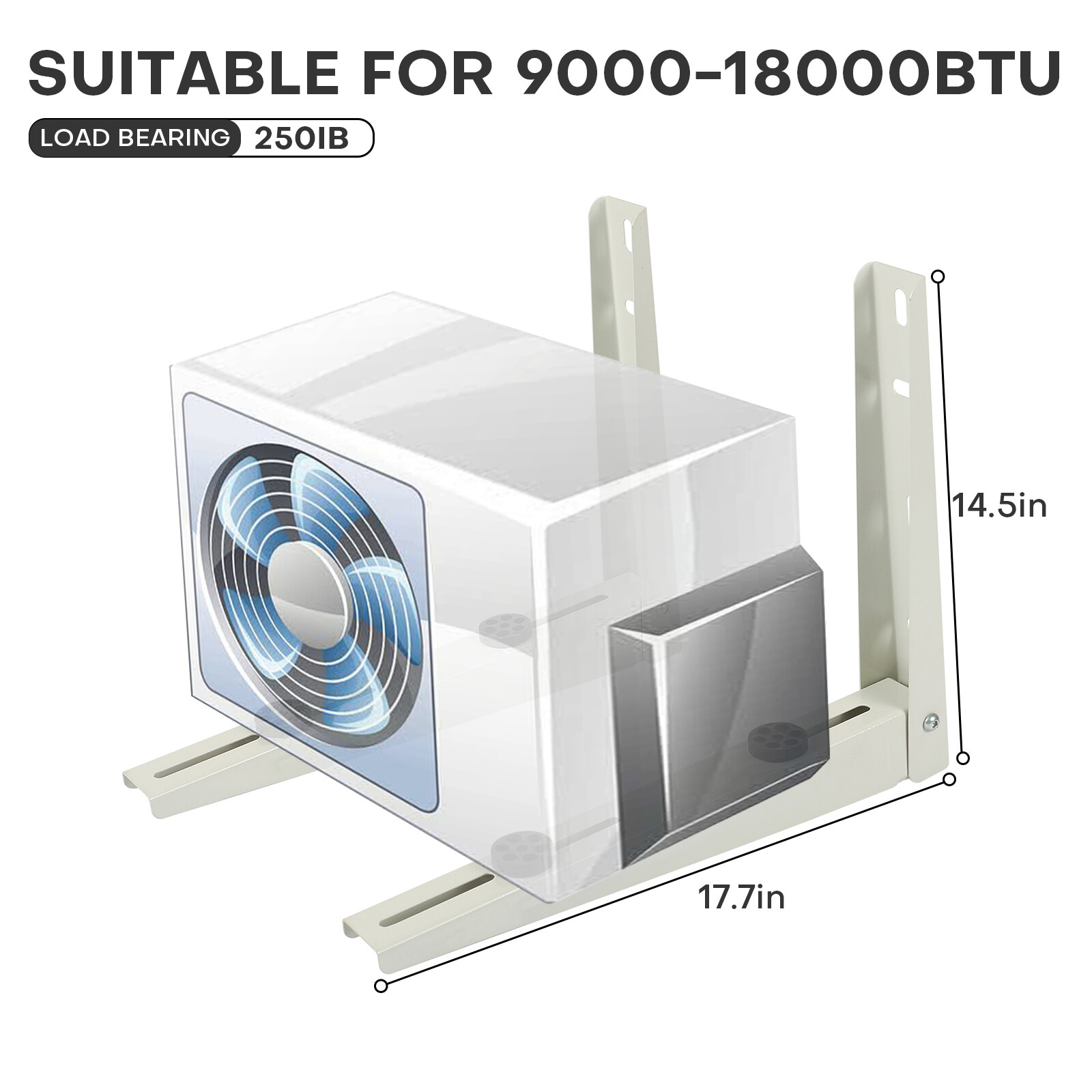 Mini Split Wall Mounting Bracket for 9000-18000BTU Foldable Air Conditioner Rack