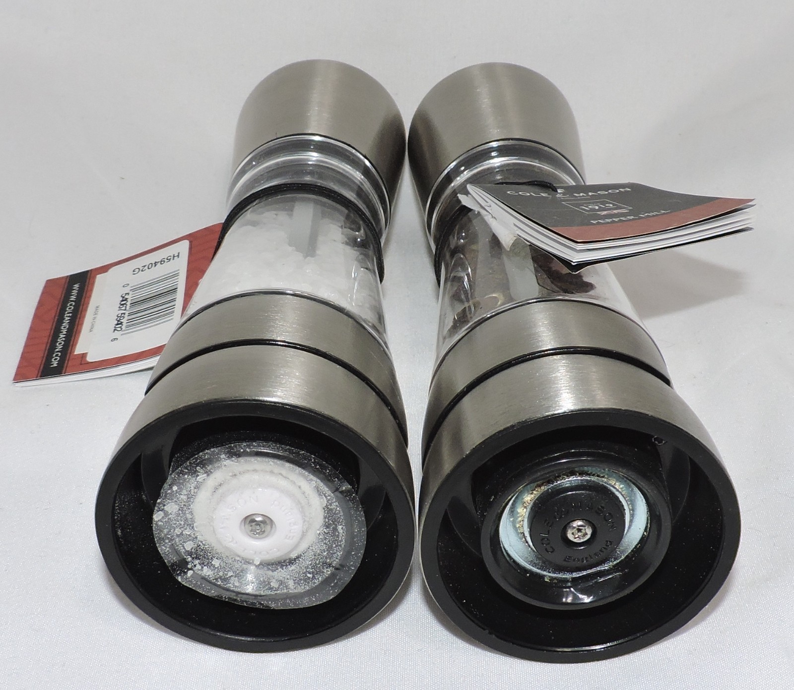 COLE & MASON Derwent Salt and Pepper Grinder Set Brushed Stainless Steel #11584