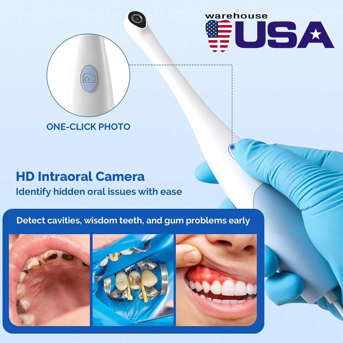 USB-C Intraoral Camera 1920*1440P HD 8 LED Auto Focus Apple Android Dental