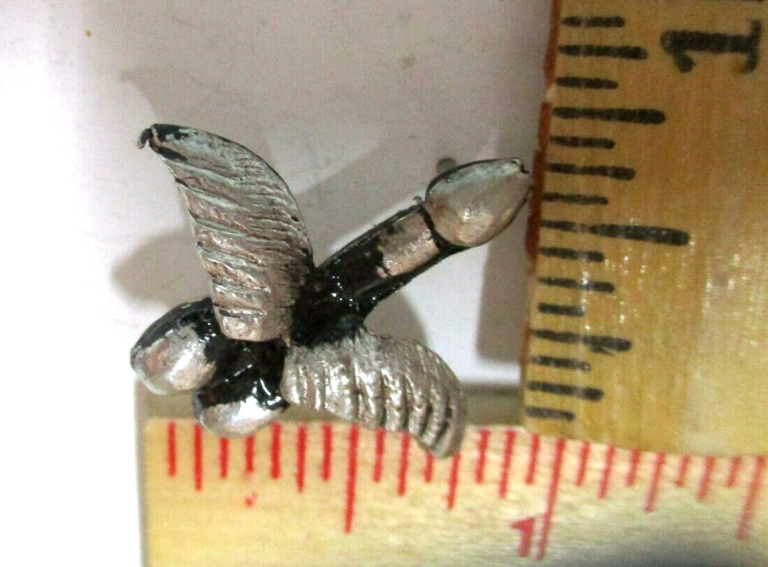 Flying Penis pin vintage dick collectible old biker vest pinback "Winged Wonder"