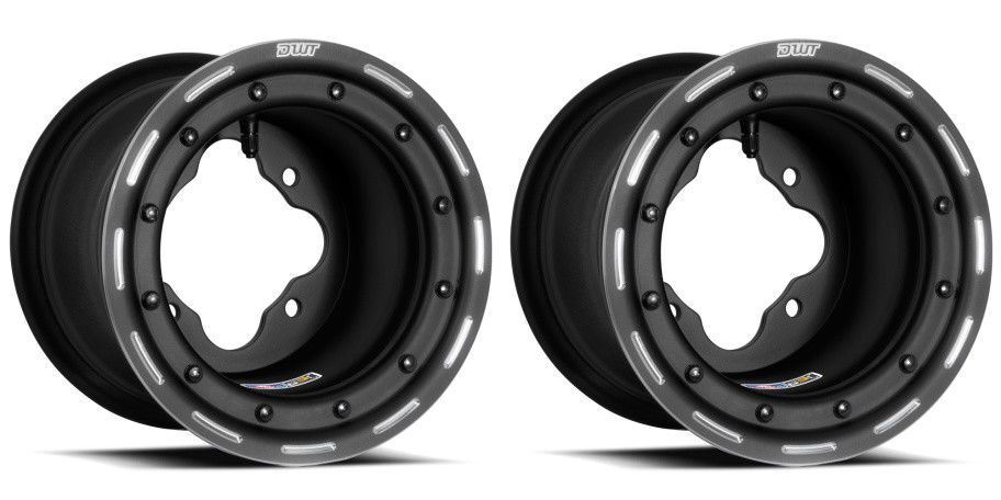 DWT G3 Black Dual Beadlock Rear Rims Wheels 9" 9X9 4/110 TRX 450R 250R 400EX
