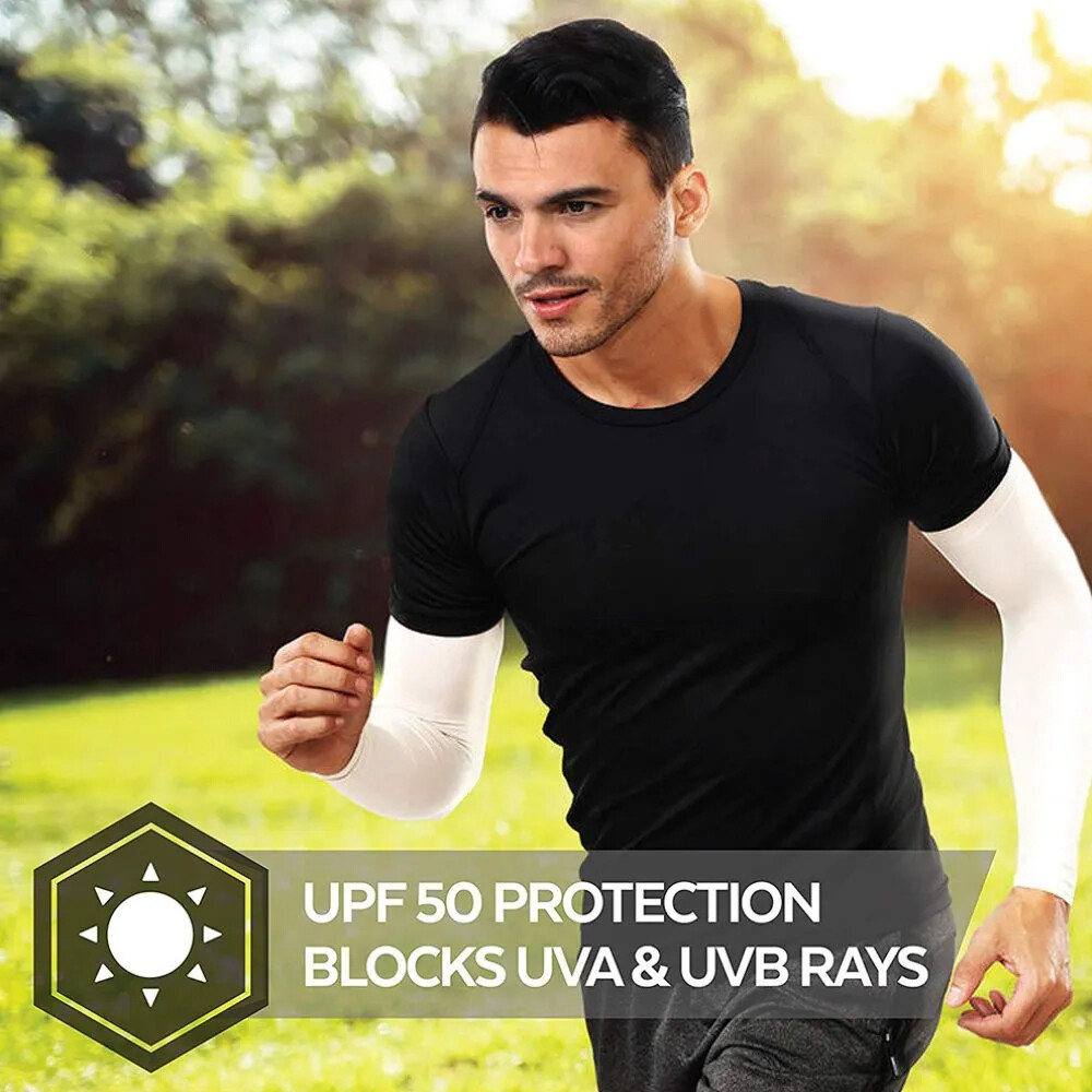 Summer Cooling Arm Sleeves Cover UV Sun Protection Sports Outdoor for Men Women