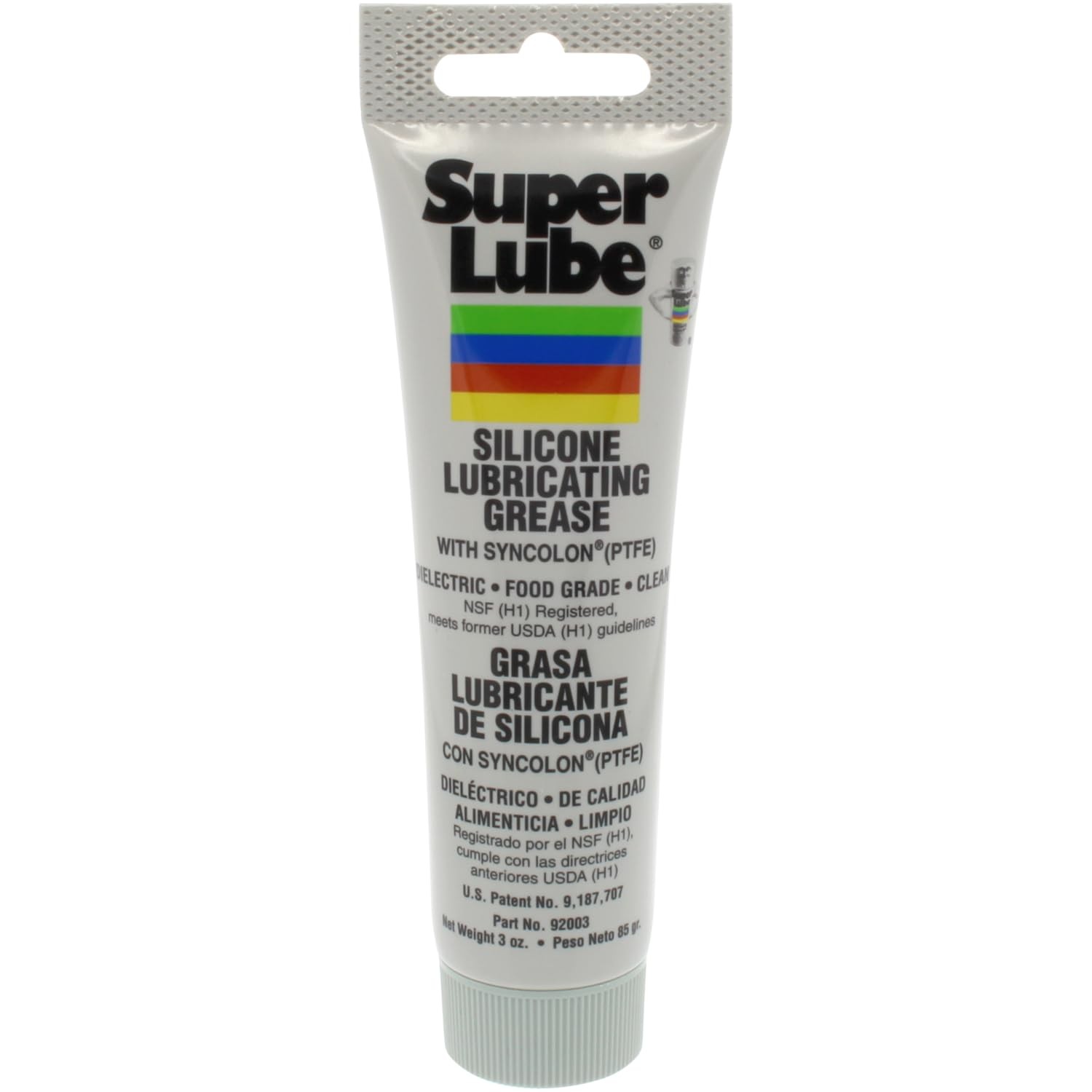 Super Lube 92003 Silicone Lubricating Grease with PTFE, 3 oz Tube, Translucent