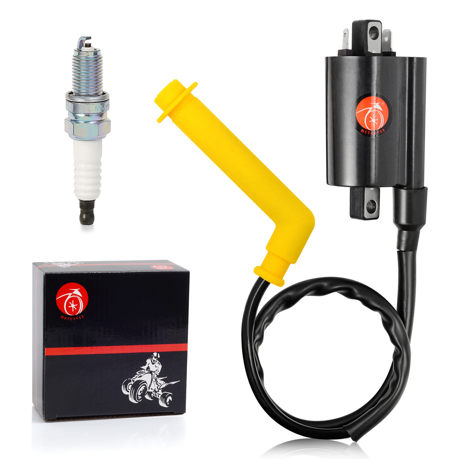 Ignition coil & Spark Plug Wire Cap For HONDA Rincon 680 TRX680FA FGA 2006-2014