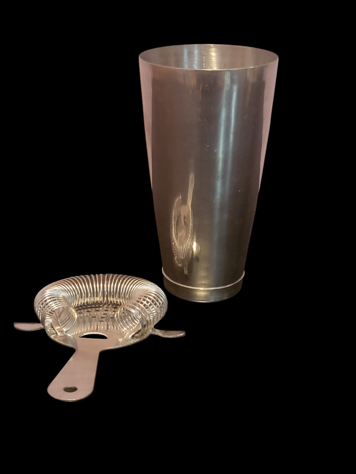 2 pc Stainless Steel Pint Cocktail Shaker with Strainer
