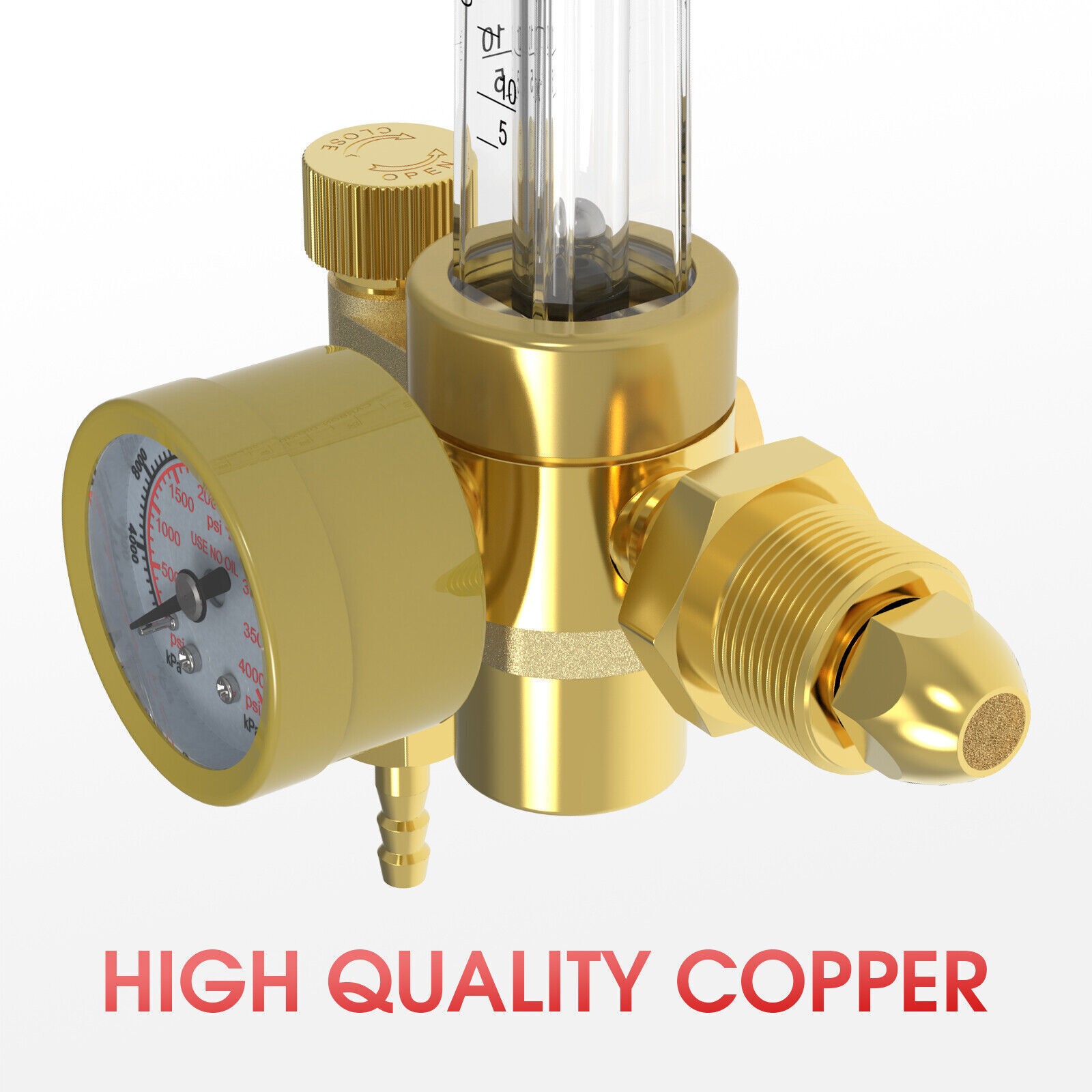 CO2 Argon Flow Meter Gas Regulator Gauge with Gas Hose Mig Tig Welding + Hose