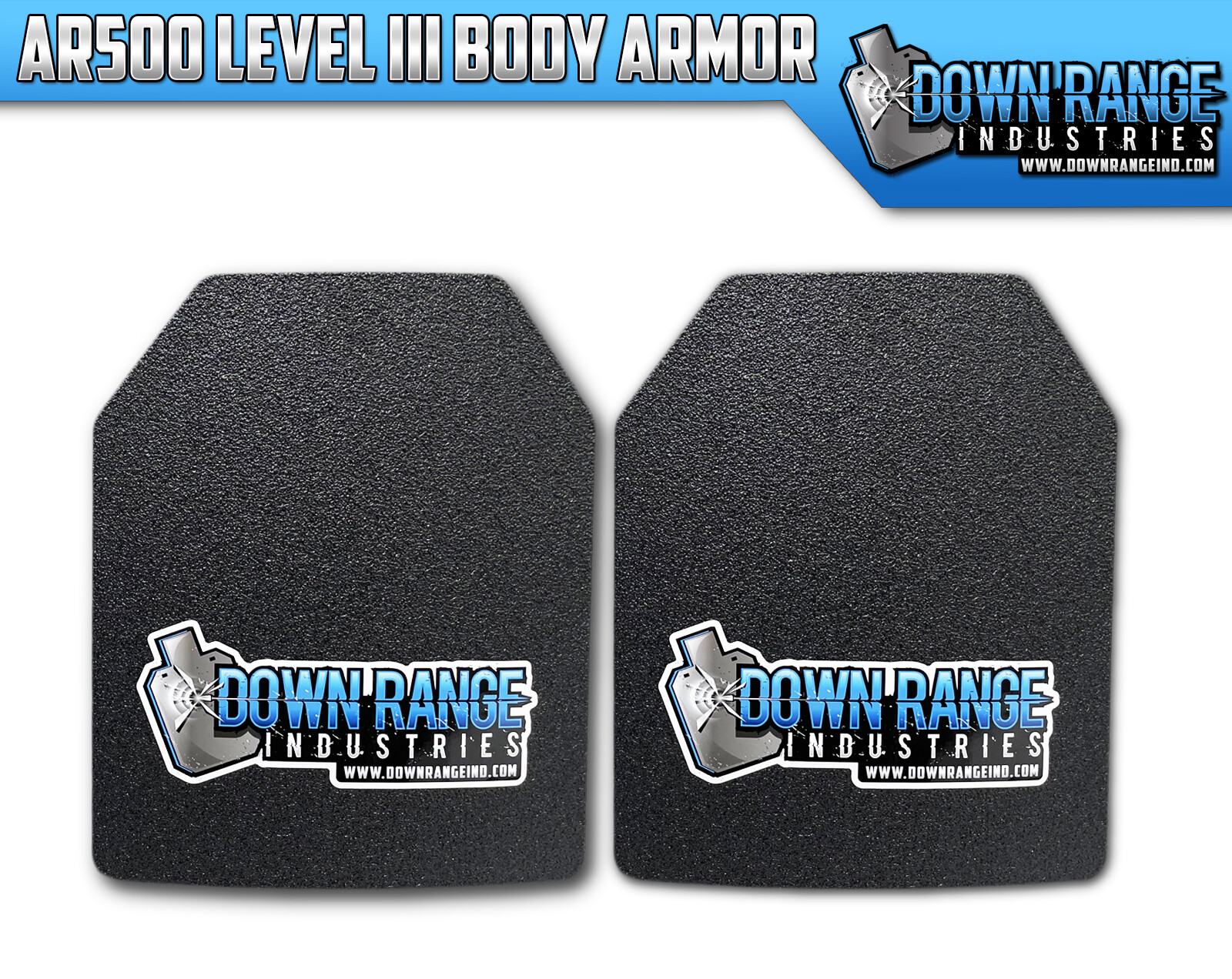 Body Armor AR500 Level 3 Set Of Plates Curved 10x12